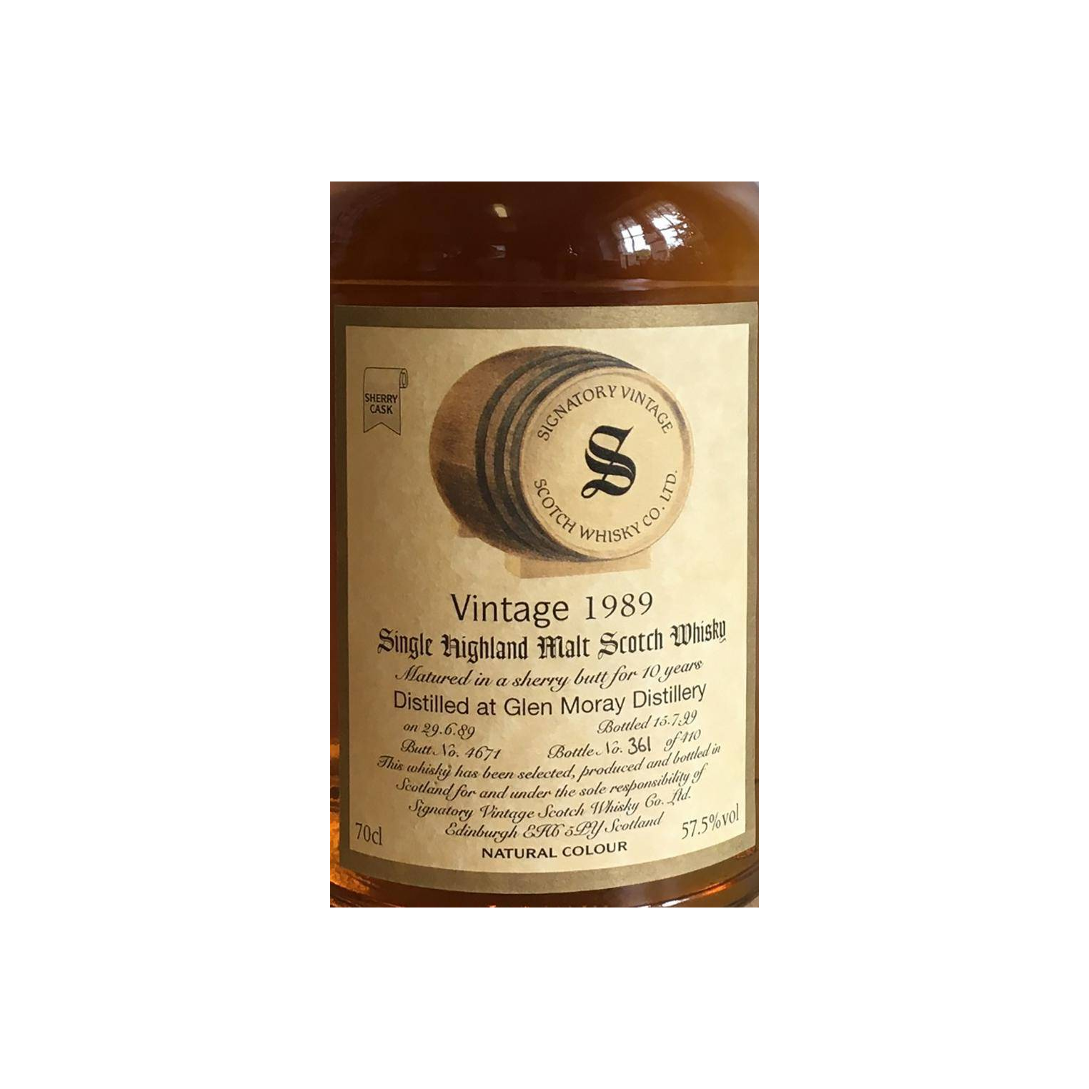 Glen Moray Vintage Collection - Dumpy 1989 10 Years Single Malt Whisky 2