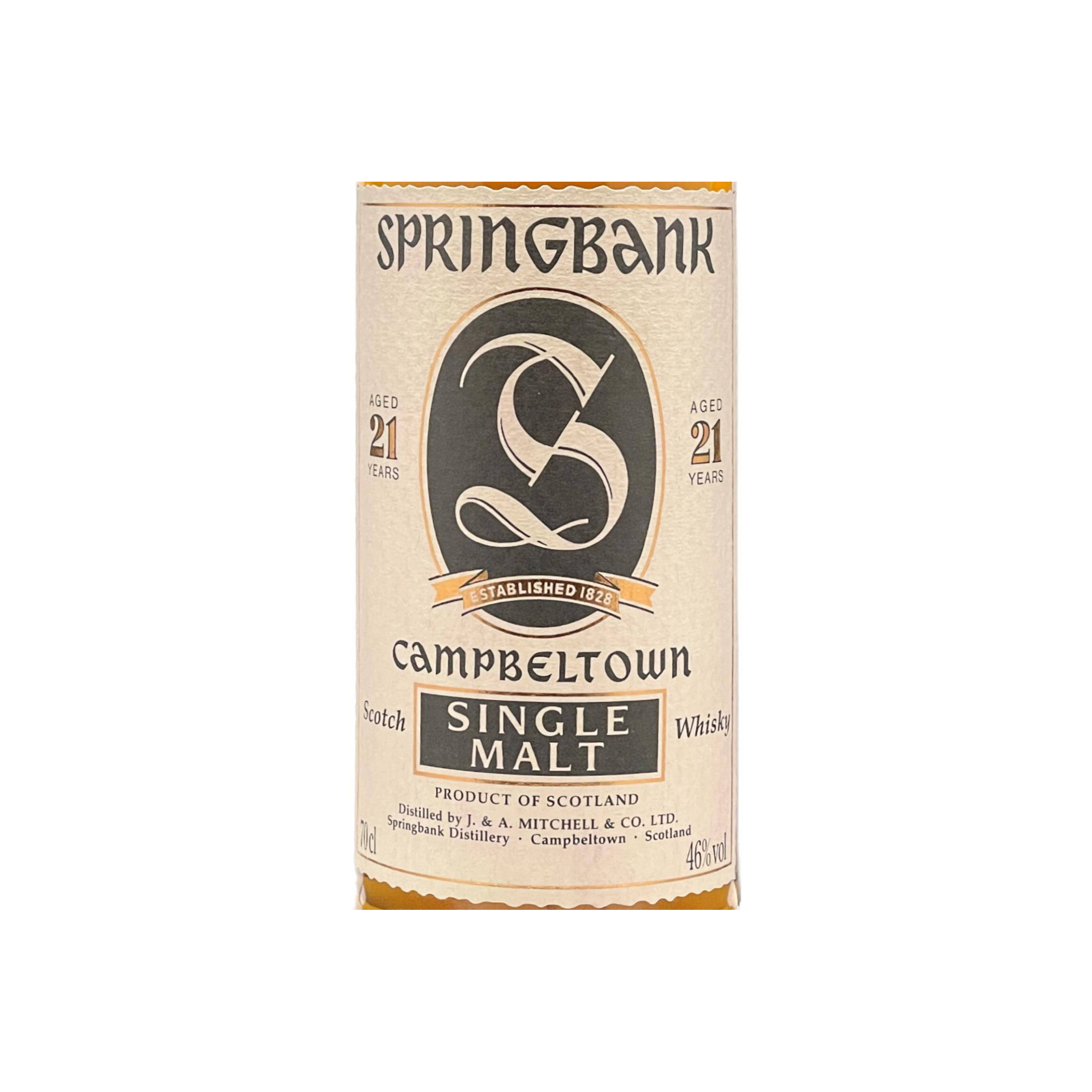 Springbank 21 Years Single Malt Whisky 2