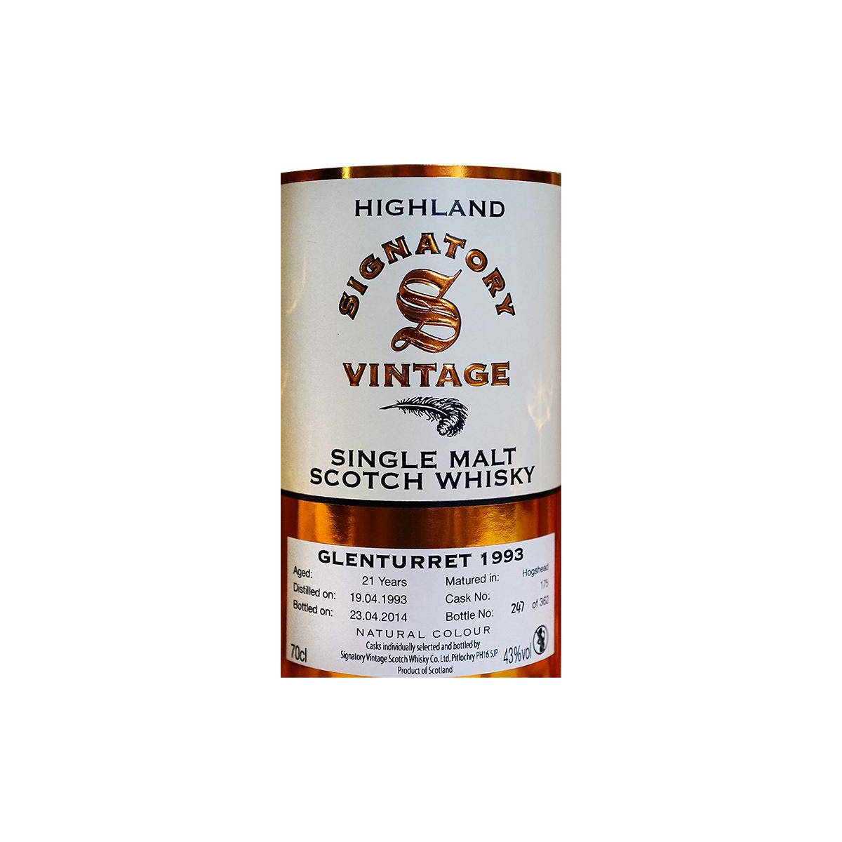 The Glenturret Vintage Collection 1993 21 Years Single Malt Whisky