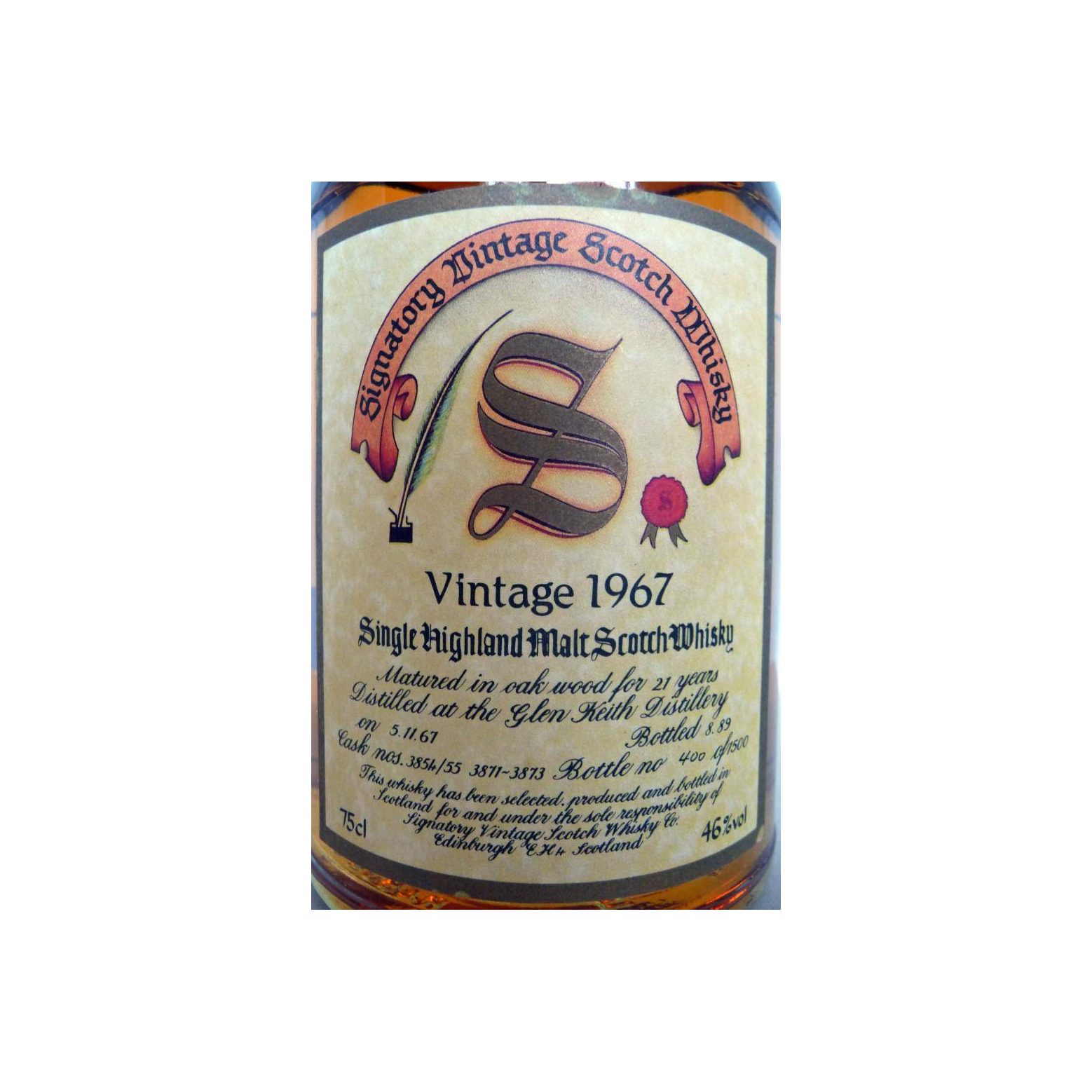 Glen Keith Vintage Collection - Dumpy 1967 21 Years Single Malt Whisky 2