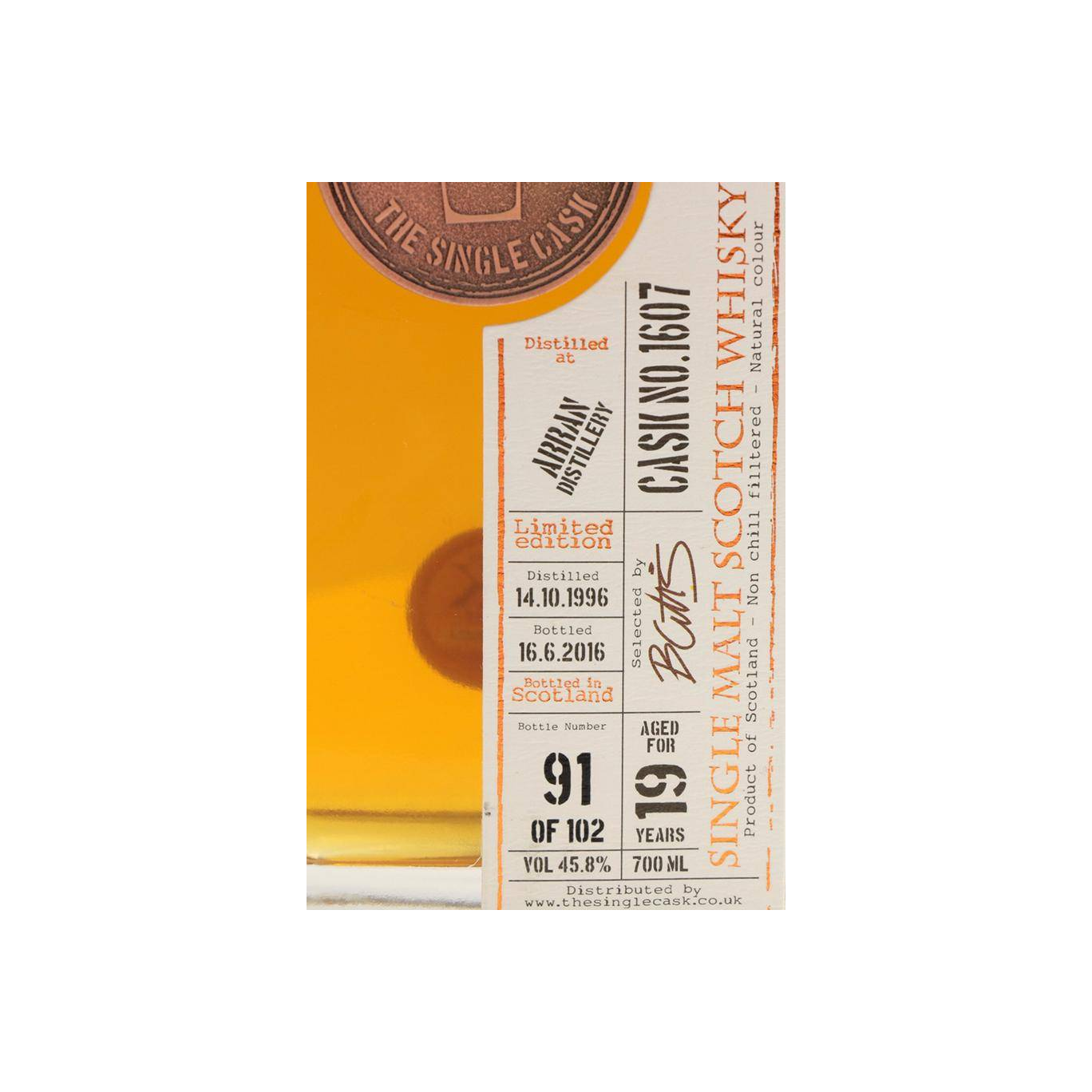 Arran 1996 19 Years Single Malt Whisky 2