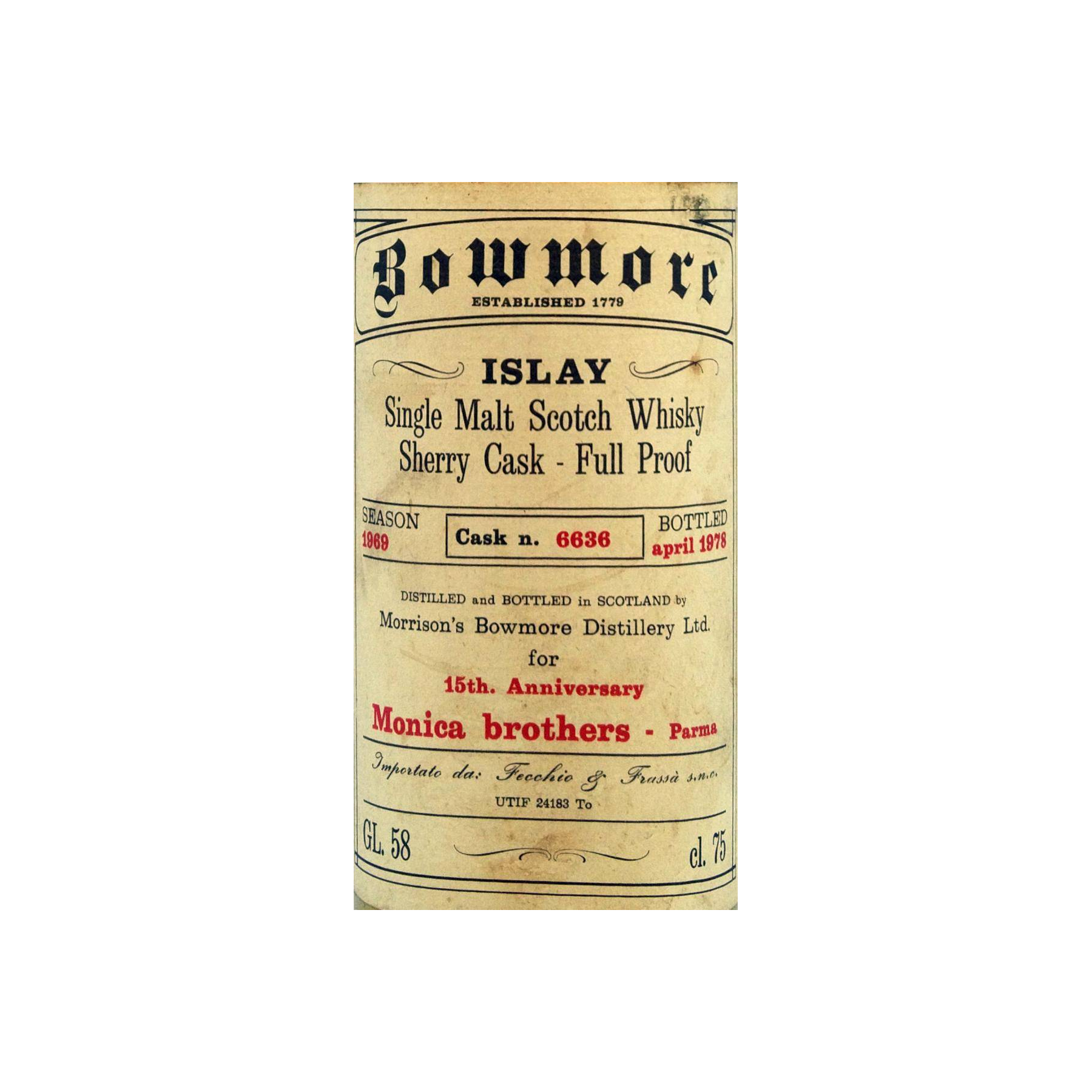 Bowmore 1969 8 Years Single Malt Whisky 3