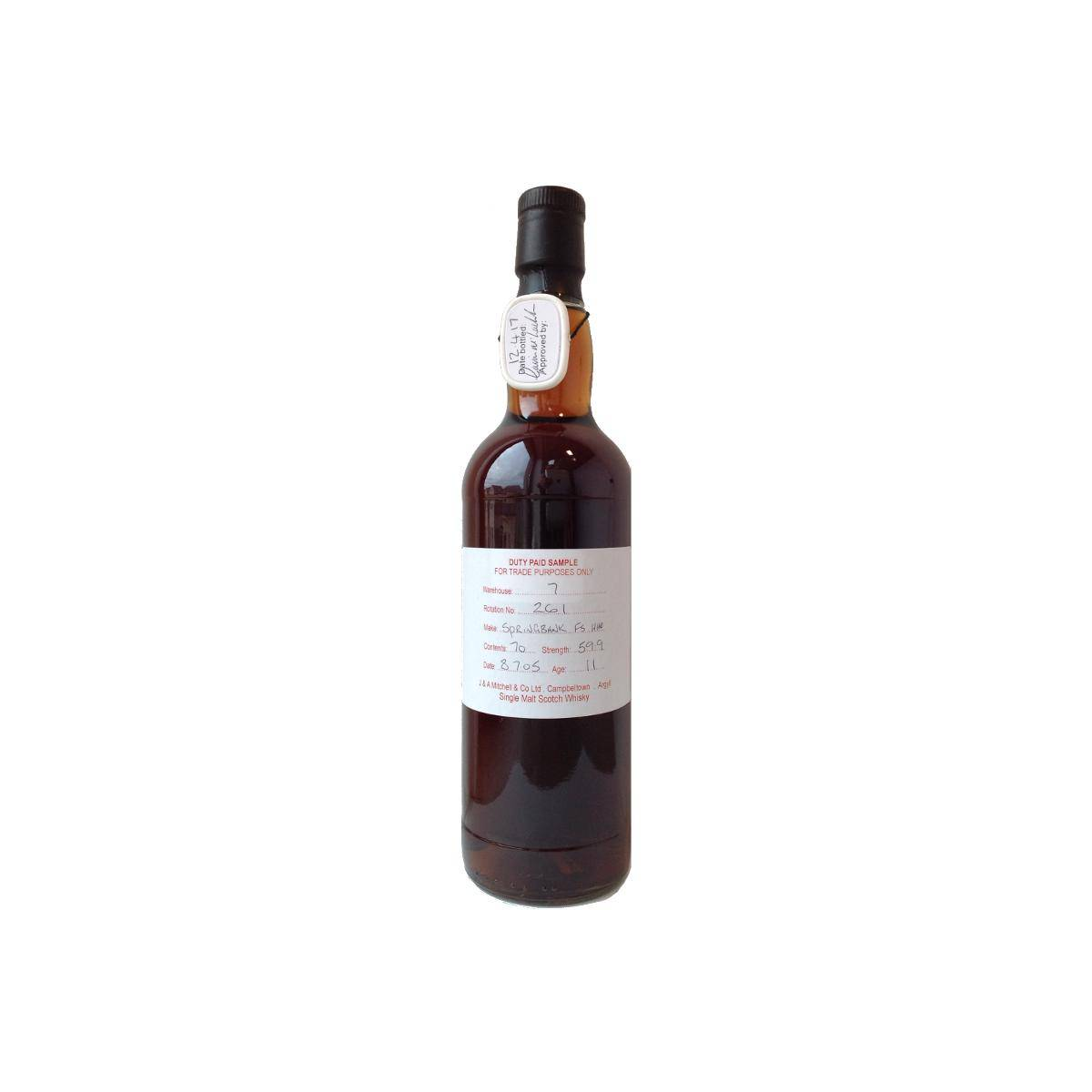 Springbank Duty Paid Sample - For Trade Purposes Only 2005 11 Years Single Malt Whisky