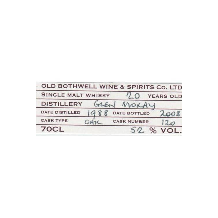 Glen Moray 1988 20 Years Single Malt Whisky