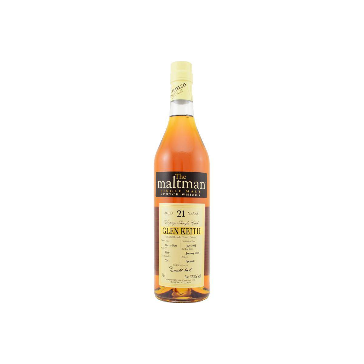 Glen Keith 1993 21 Years Single Malt Whisky