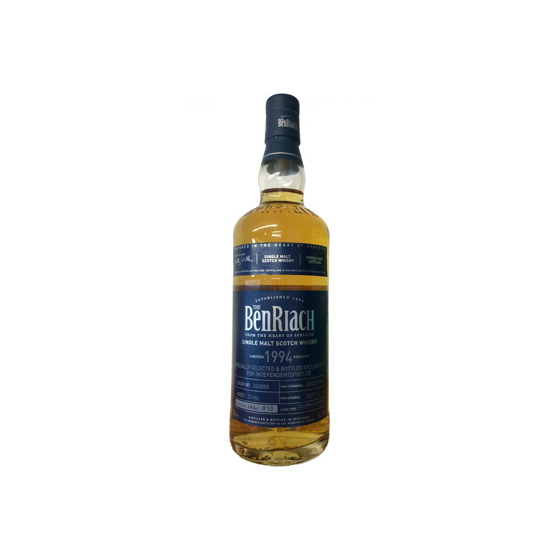 BenRiach Individual Cask Bottling 1994 22 Years Single Malt Whisky