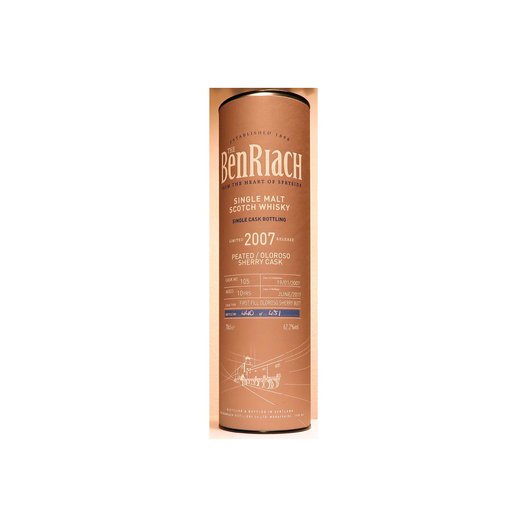 BenRiach 2007 10 Years Single Malt Whisky 3