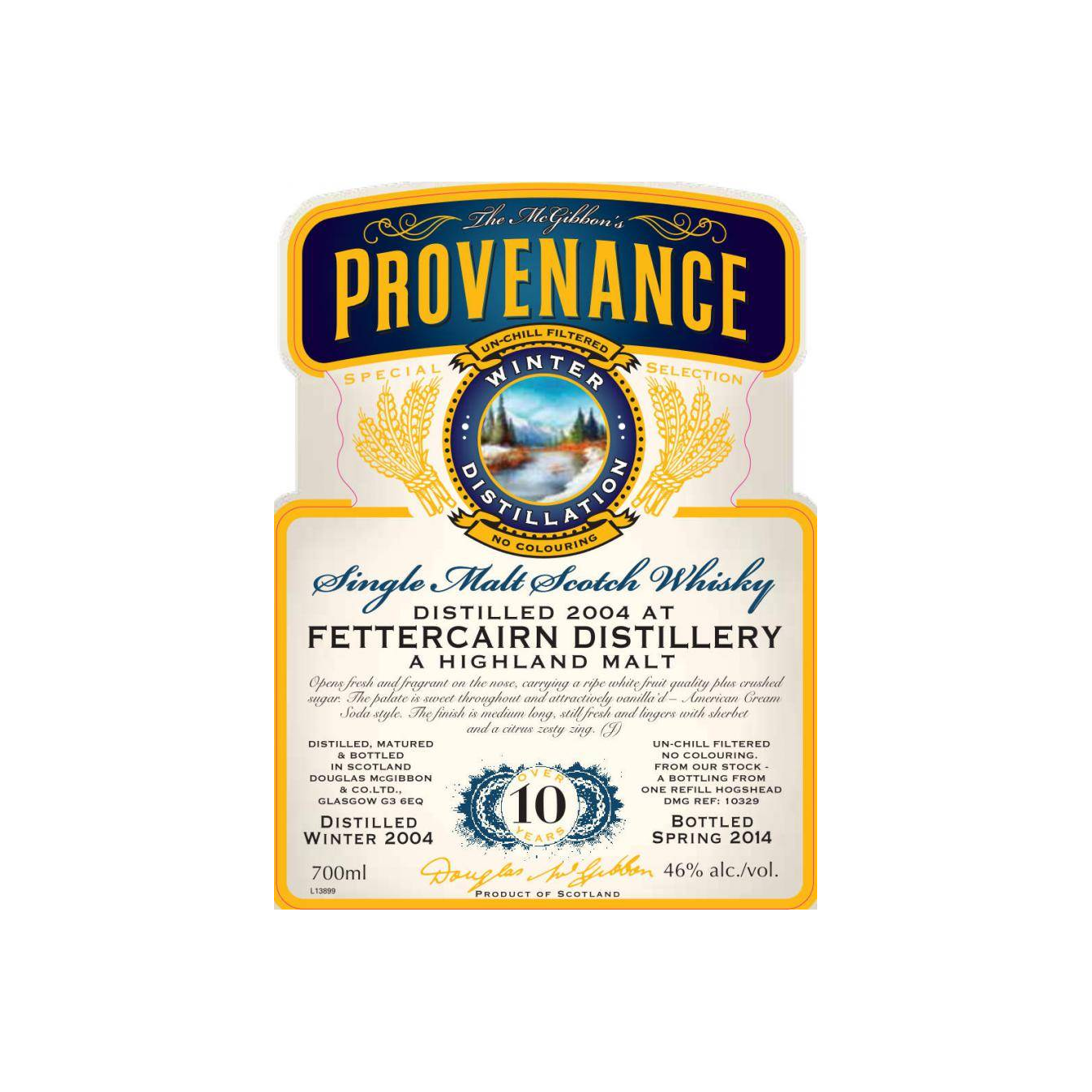 Fettercairn McGibbon's Provenance 2004 10 Years Single Malt Whisky