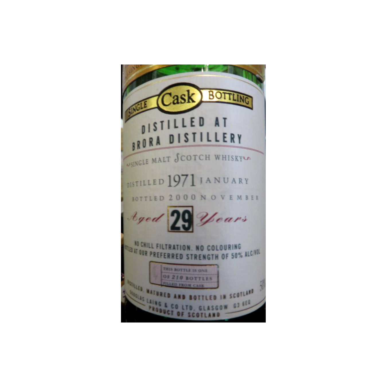 Brora Old Malt Cask 1971 29 Years Single Malt Whisky 2