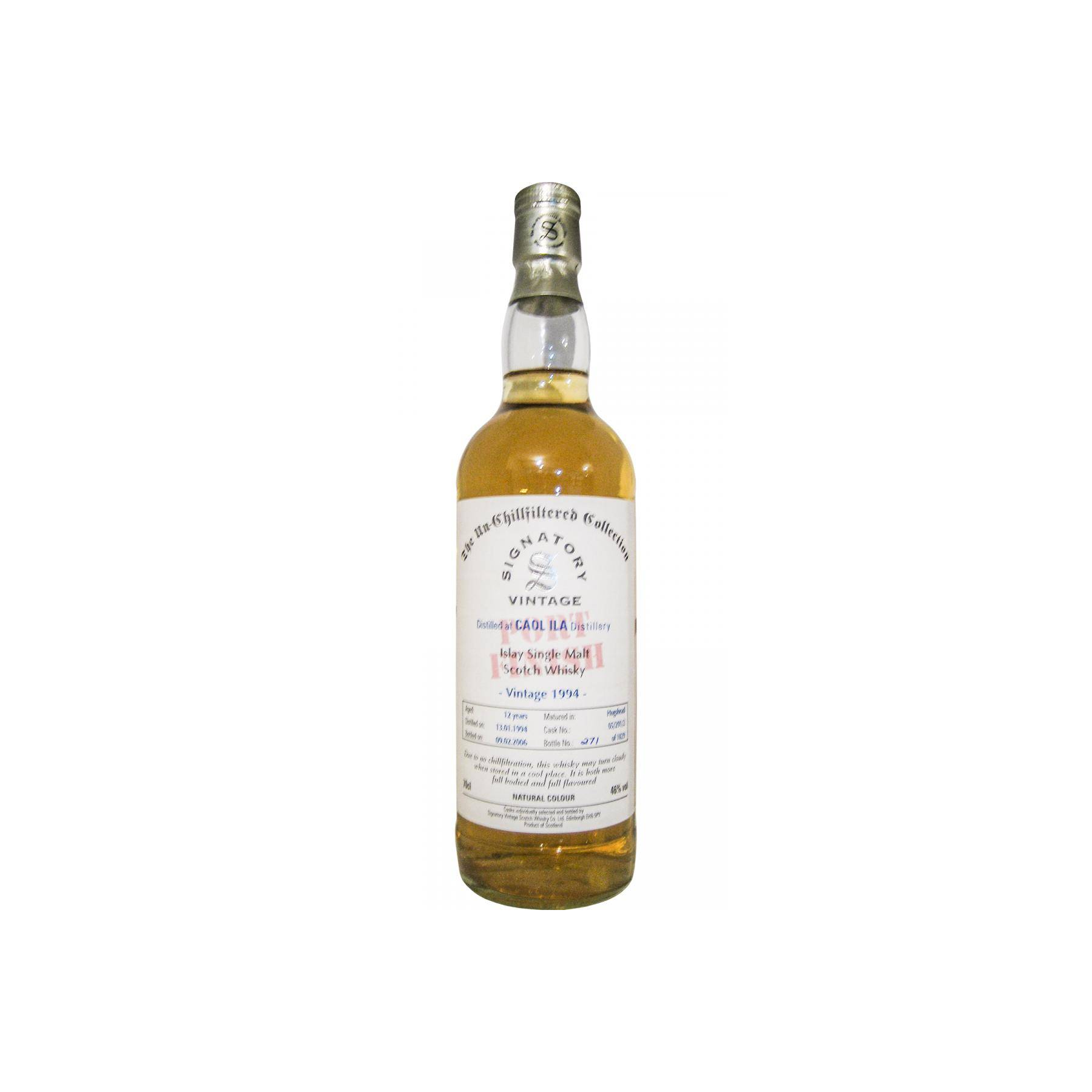 Caol Ila The Un-Chillfiltered Collection 1994 12 Years Single Malt Whisky