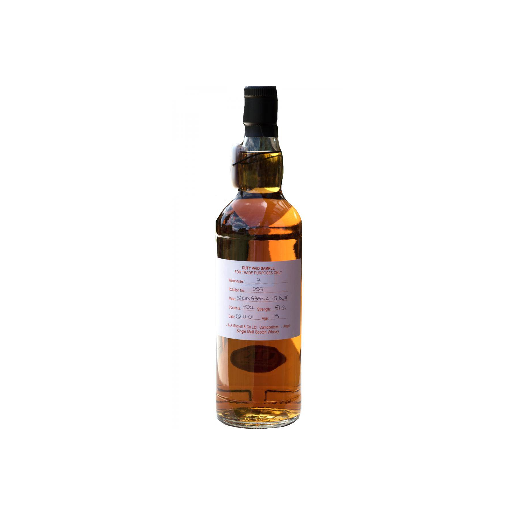 Springbank Duty Paid Sample - For Trade Purposes Only 2001 15 Years Single Malt Whisky