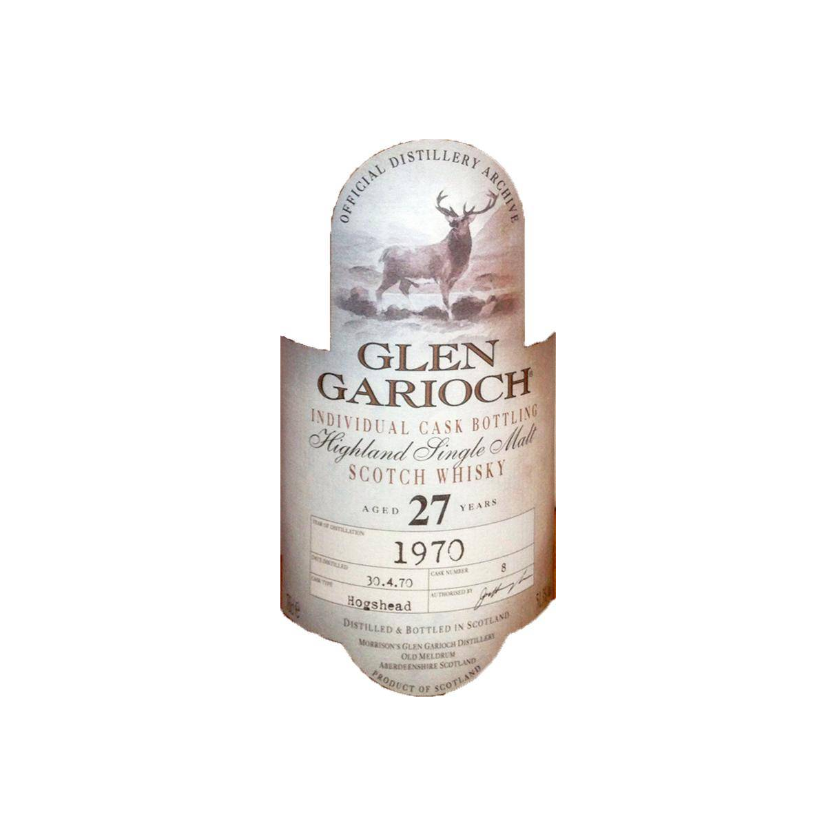 Glen Garioch Individual Cask Bottling 1970 27 Years Single Malt Whisky