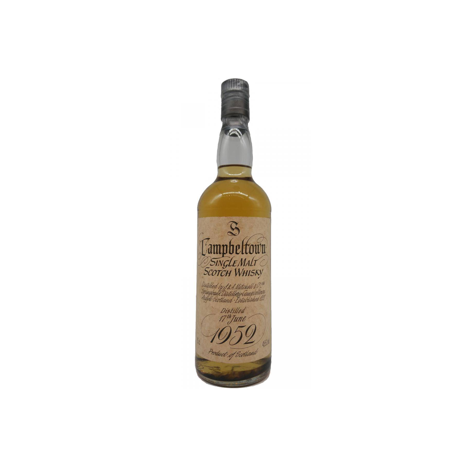Springbank 1952 36 Years Single Malt Whisky