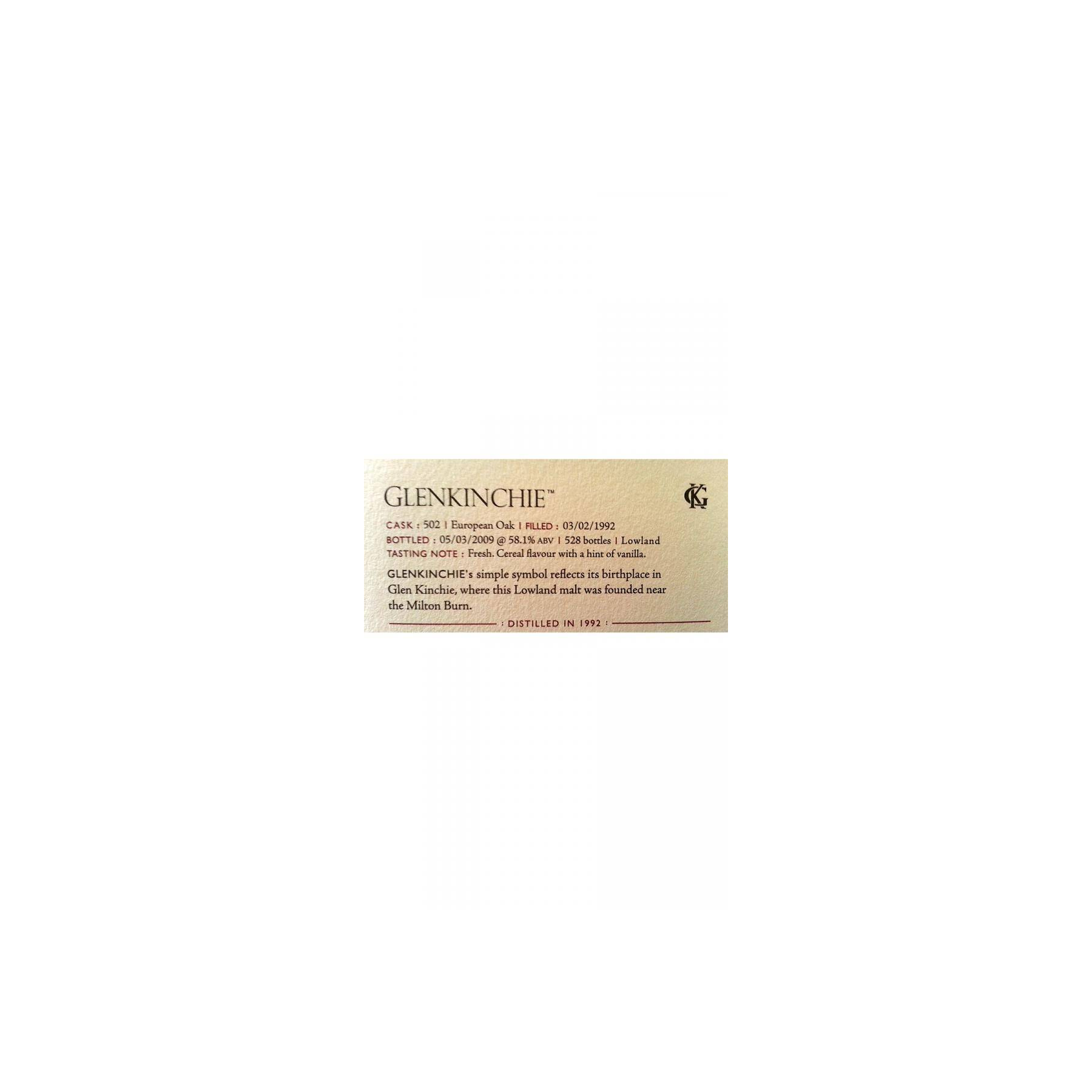 Glenkinchie 1992 17 Years Single Malt Whisky 3