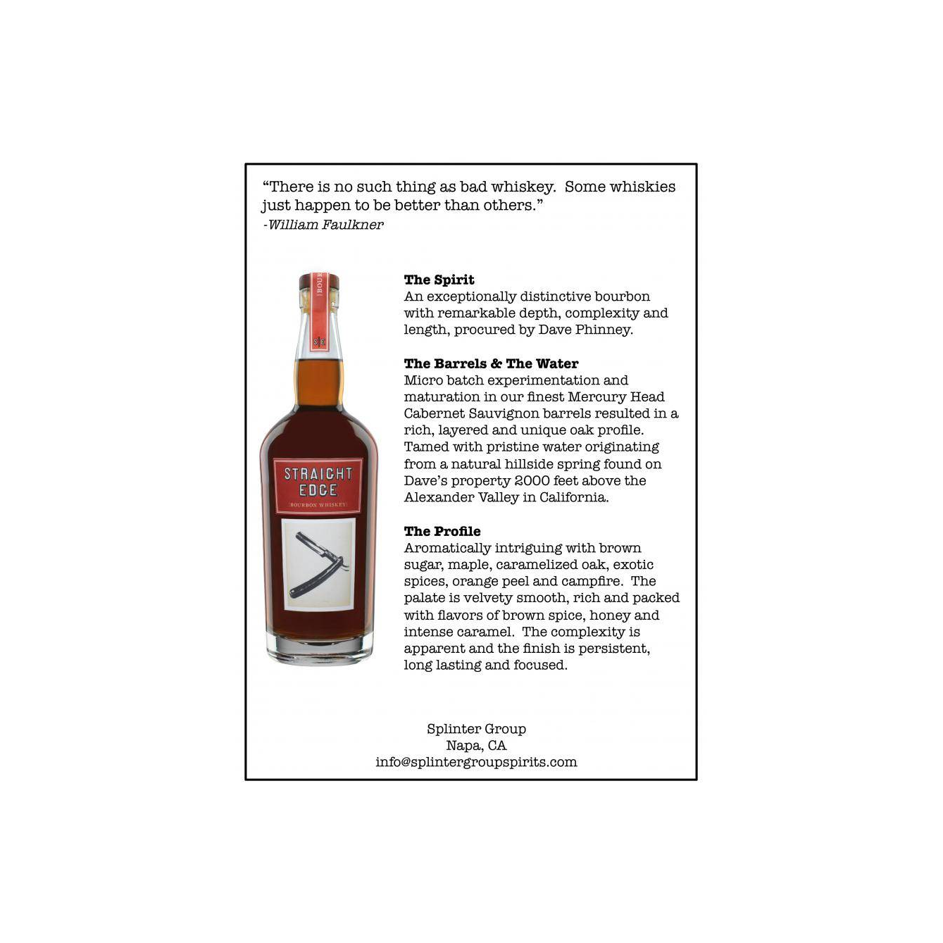 Straight Edge  Bourbon Whiskey 2