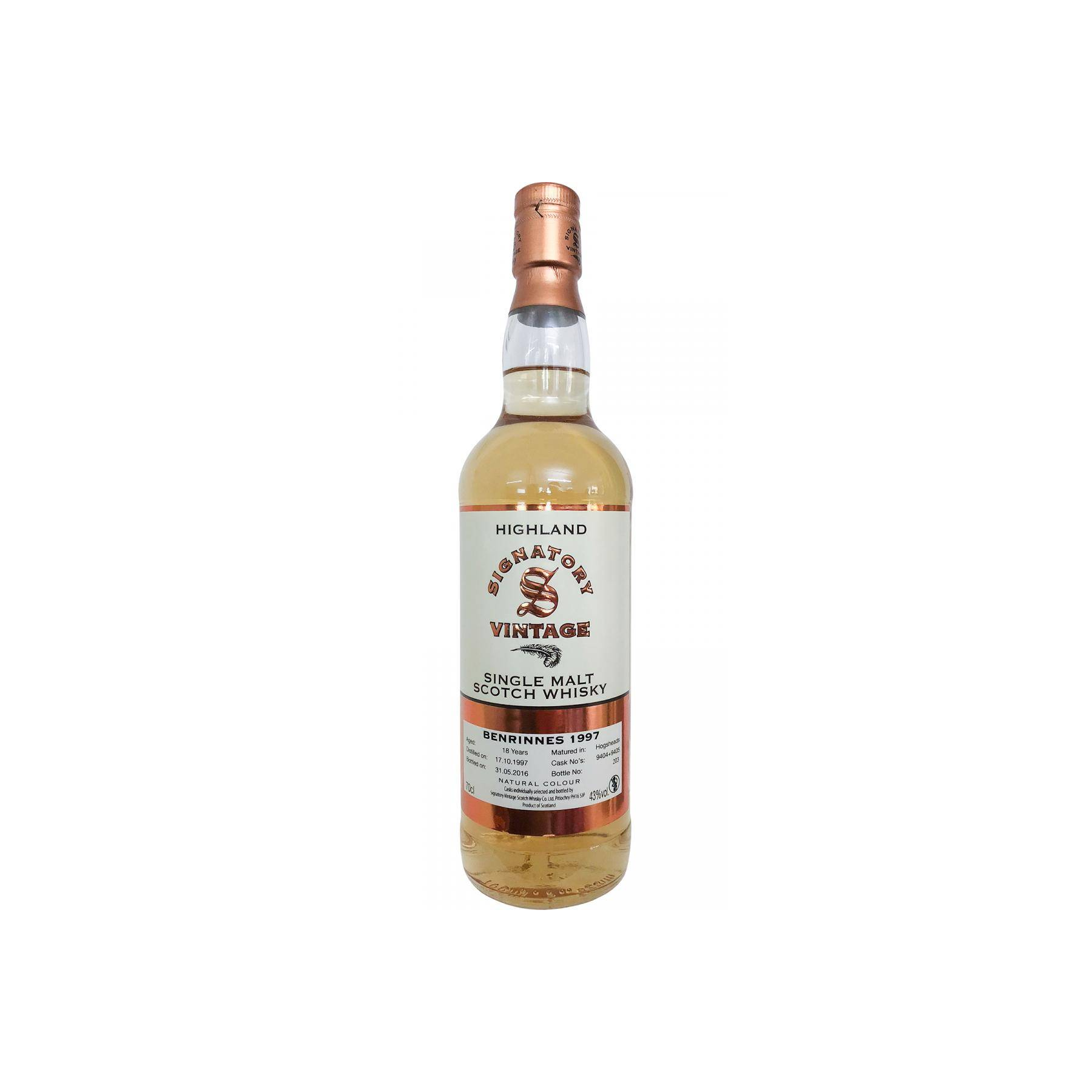 Benrinnes Vintage Collection 1997 18 Years Single Malt Whisky