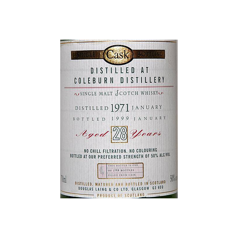 Coleburn Old Malt Cask 1971 28 Years Single Malt Whisky 2