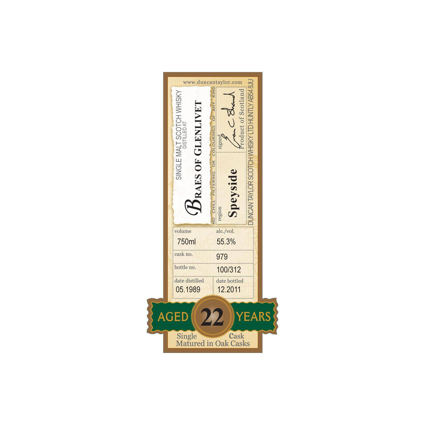 Braes of Glenlivet 1989 DT