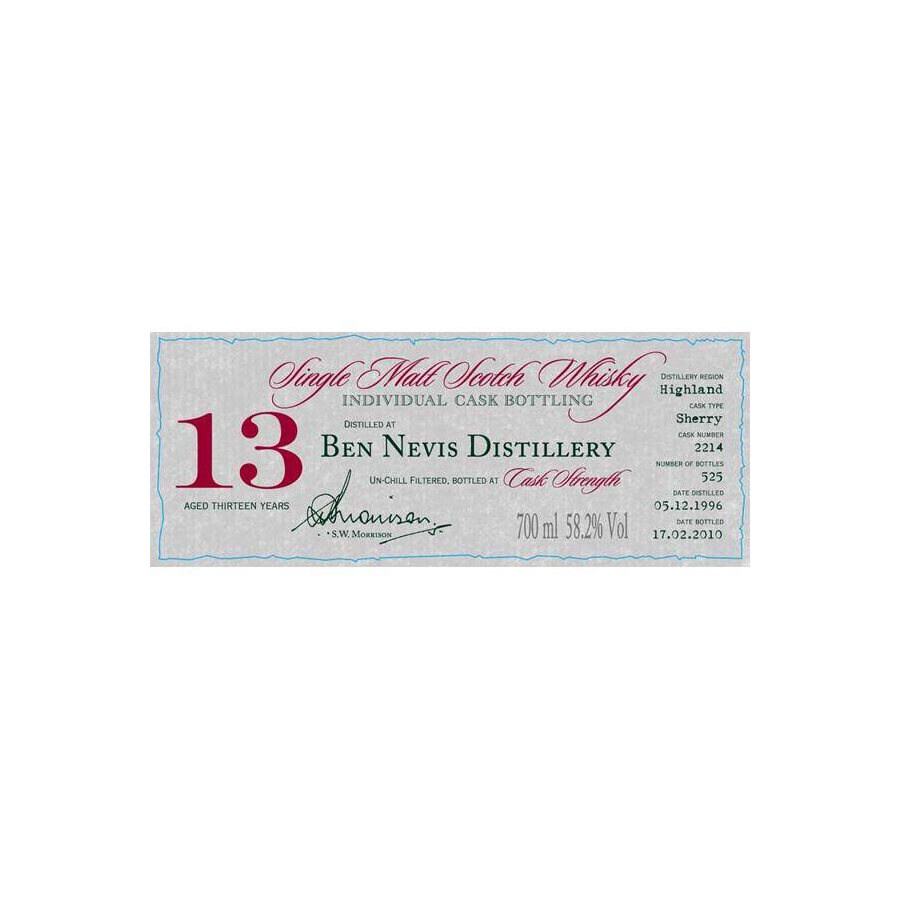Ben Nevis Individual Cask Bottling 1996 13 Years Single Malt Whisky 2