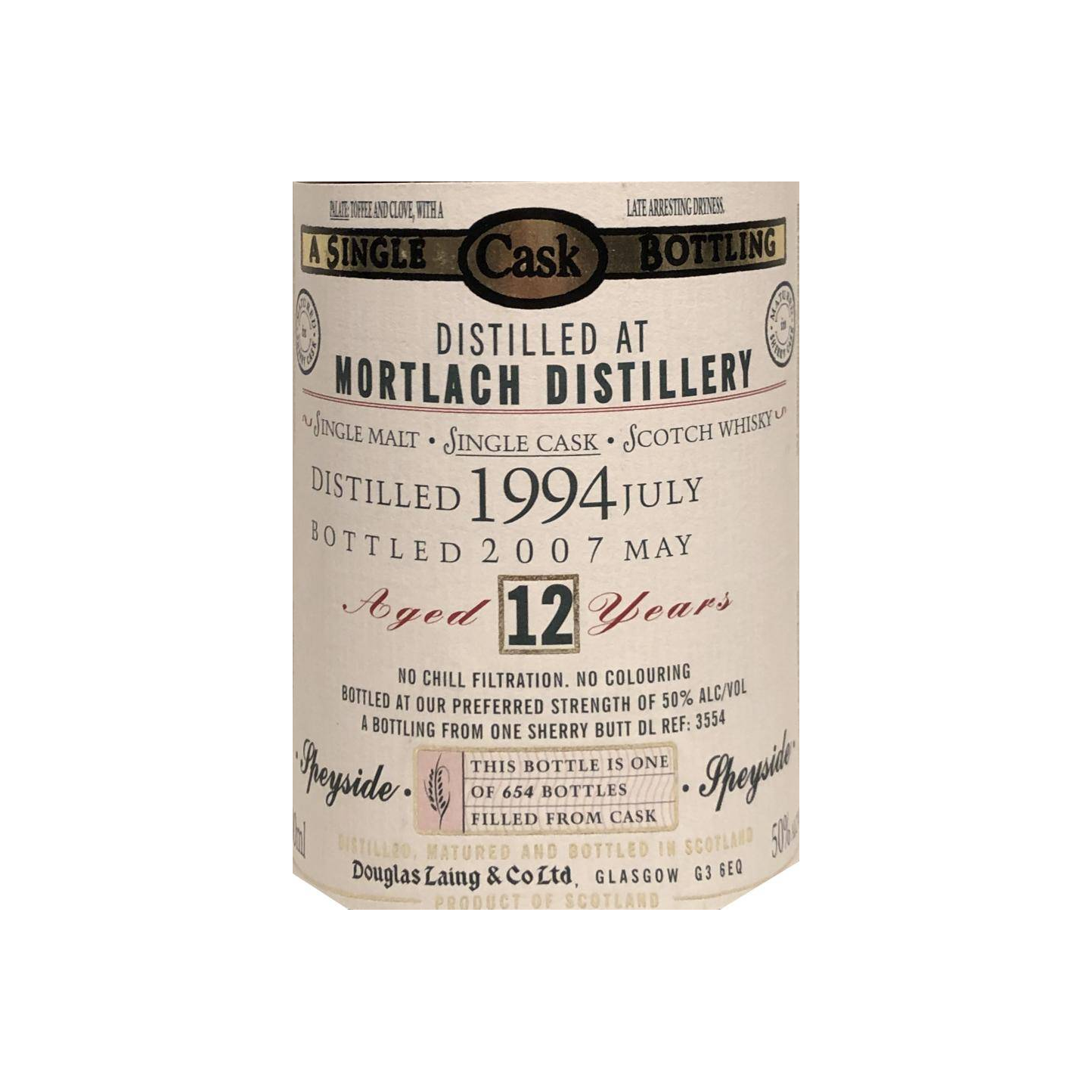 Mortlach Old Malt Cask 1994 12 Years Single Malt Whisky 3