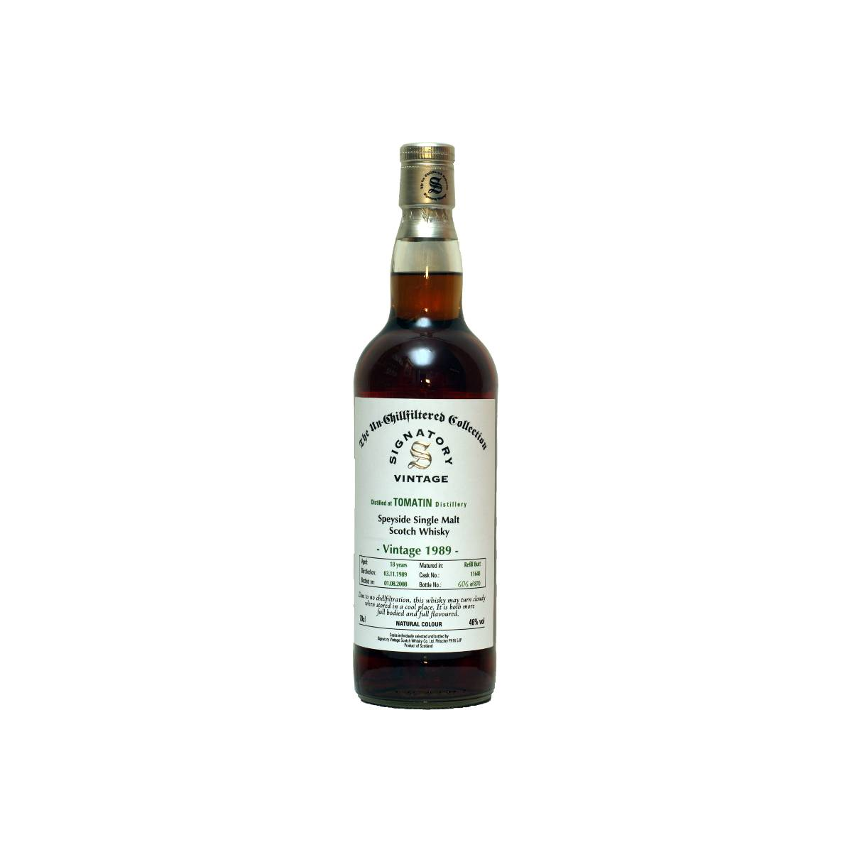 Tomatin The Un-Chillfiltered Collection 1989 18 Years Single Malt Whisky