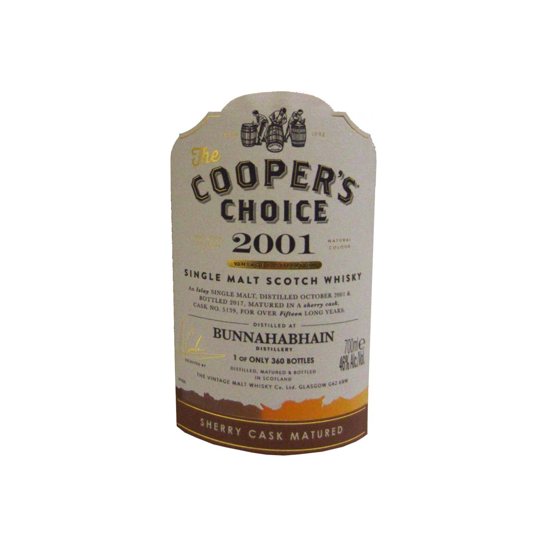 Bunnahabhain The Cooper's Choice 2001 15 Years Single Malt Whisky 2