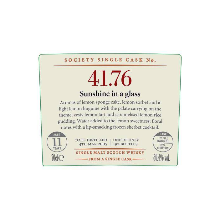 The Scotch Malt Whisky Society 2005 11 Years Single Malt Whisky 2
