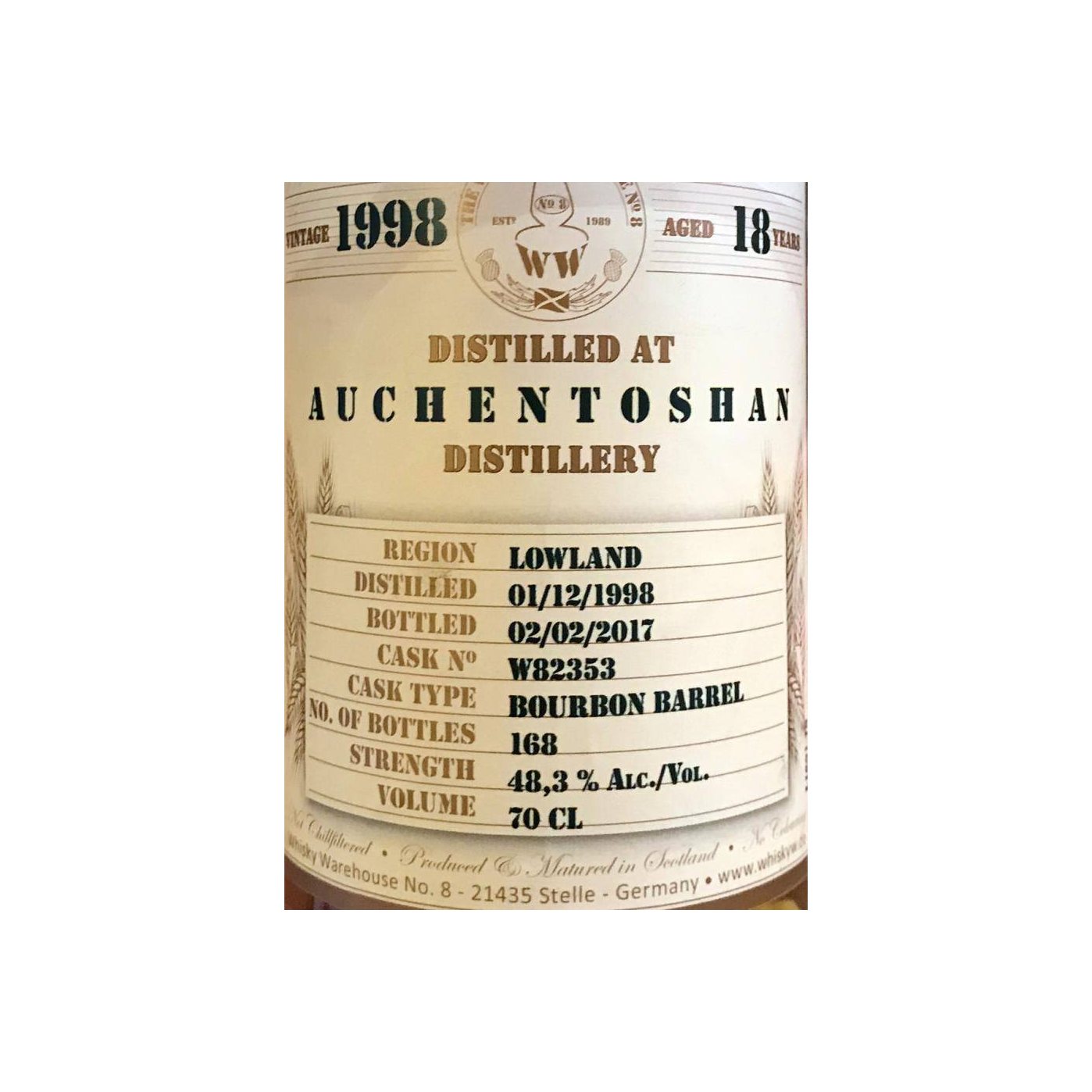 Auchentoshan 1998 18 Years Single Malt Whisky
