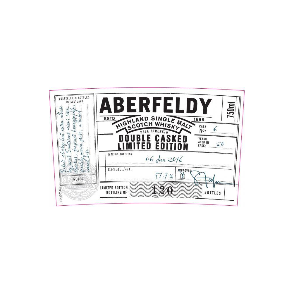 Aberfeldy Limited Edition 20 Years Single Malt Whisky