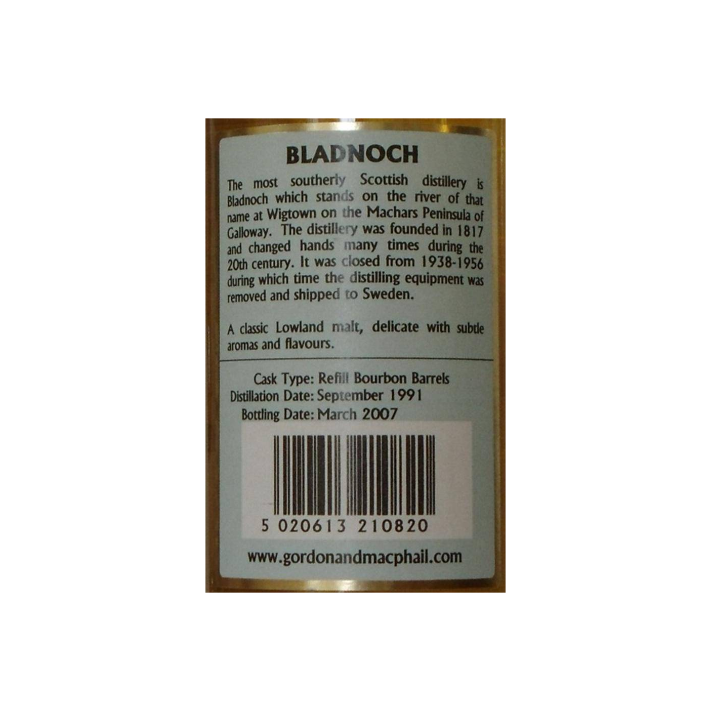 Bladnoch Connoisseurs Choice 1991 15 Years Single Malt Whisky 2