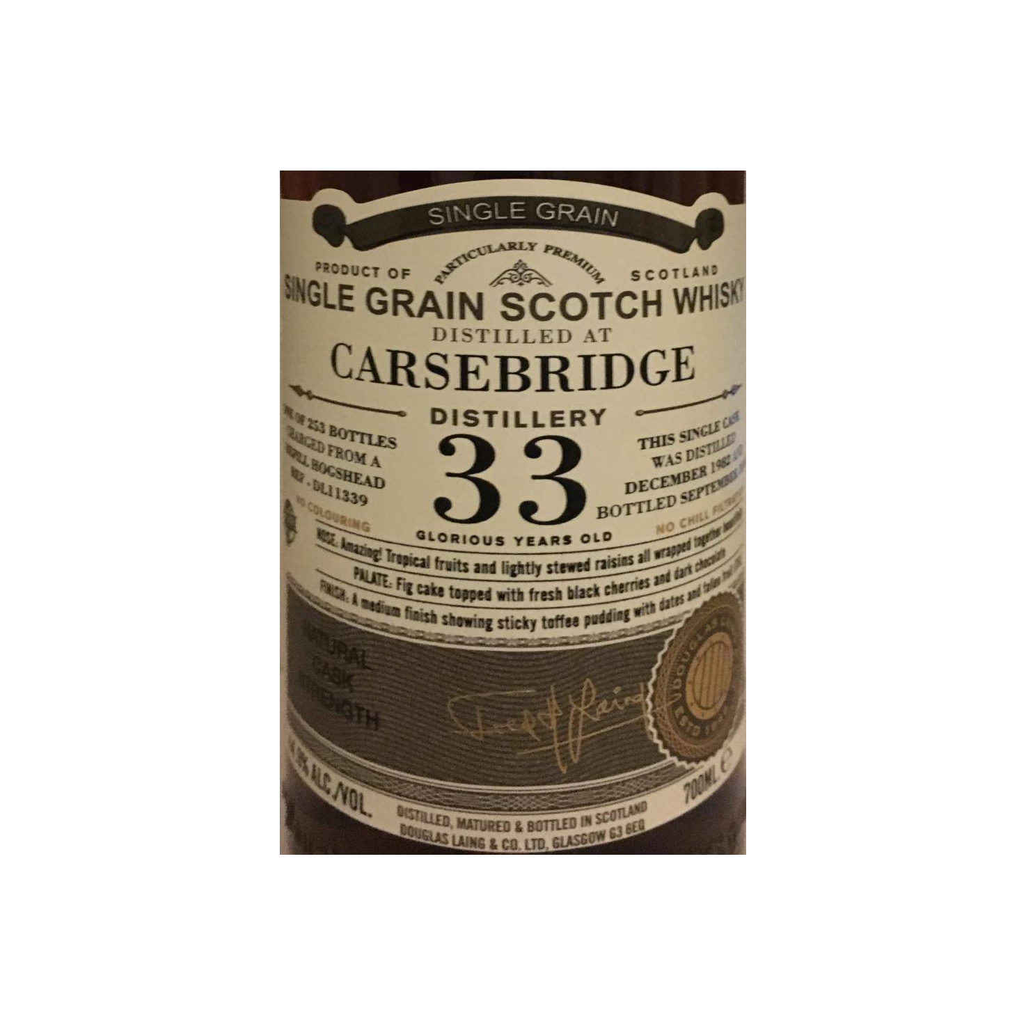 Carsebridge Old Particular 1982 33 Years Single Grain Whisky 2