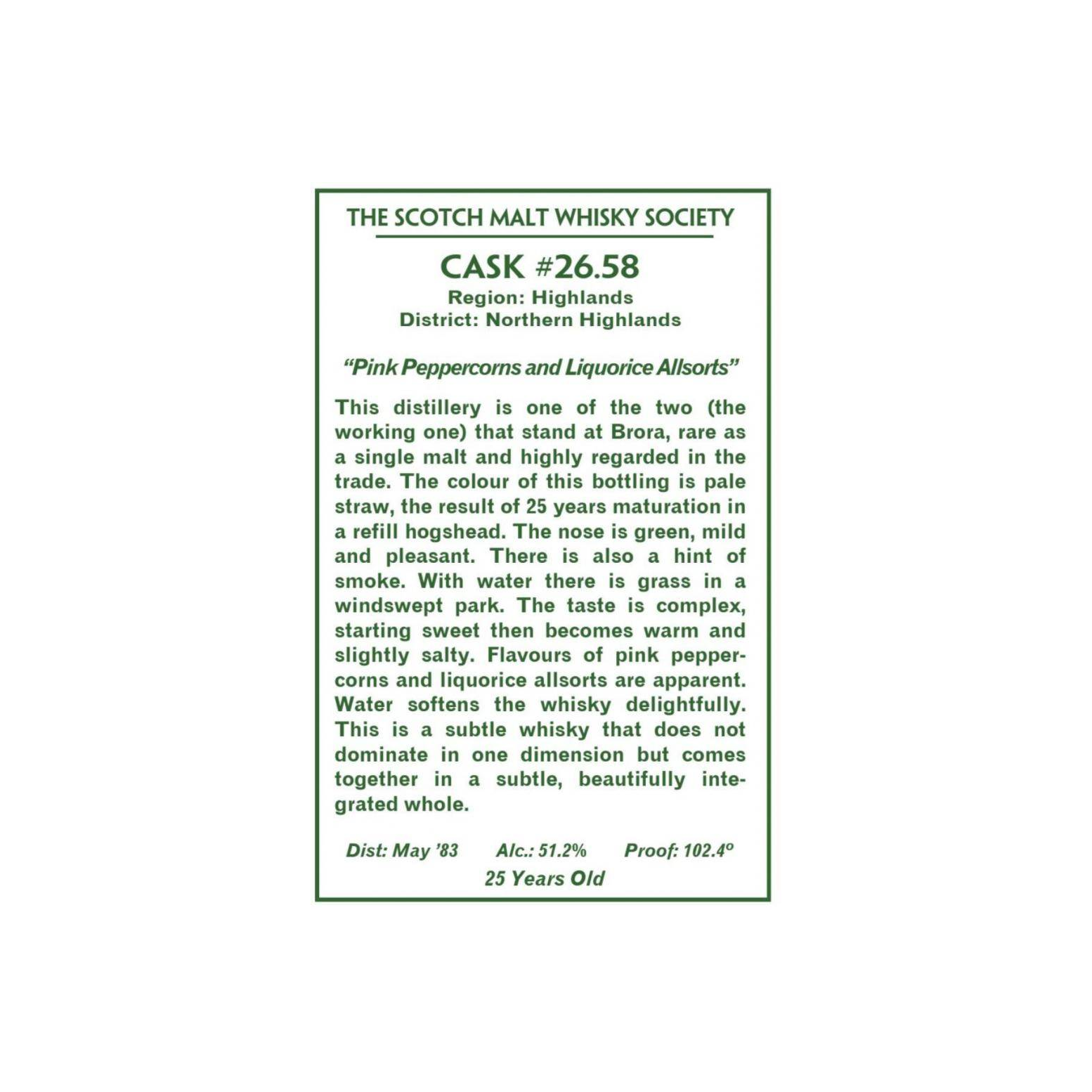 The Scotch Malt Whisky Society 1983 25 Years Single Malt Whisky 2