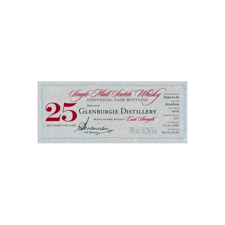 Glenburgie Individual Cask Bottling 1983 25 Years Single Malt Whisky
