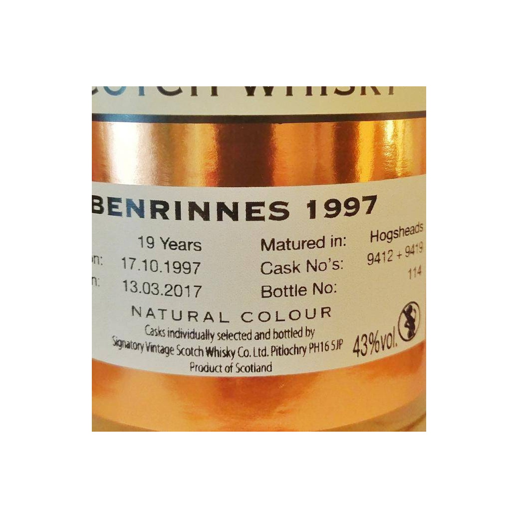 Benrinnes Vintage Collection 1997 19 Years Single Malt Whisky 2
