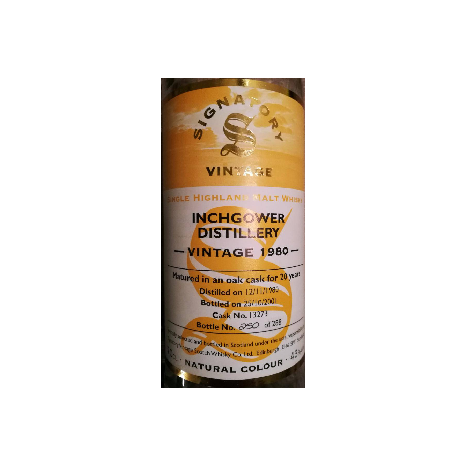 Inchgower Vintage Collection 1980 20 Years Single Malt Whisky 2
