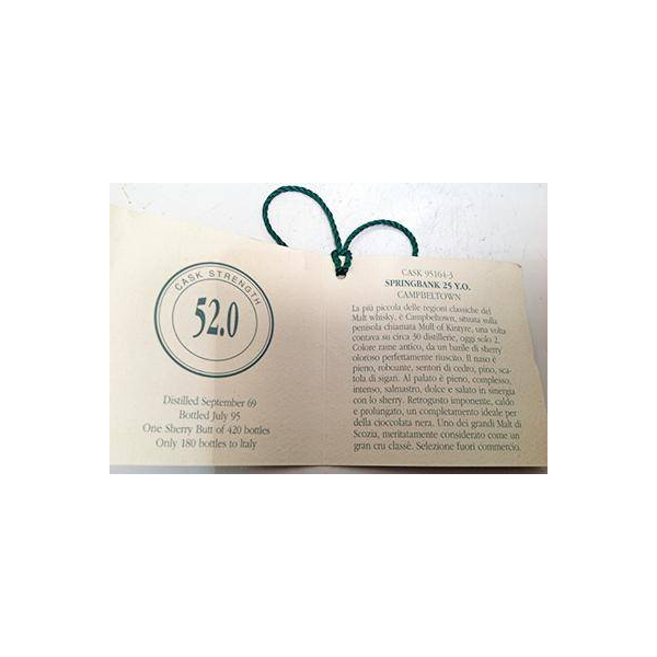 Springbank 1969 25 Years Single Malt Whisky 3