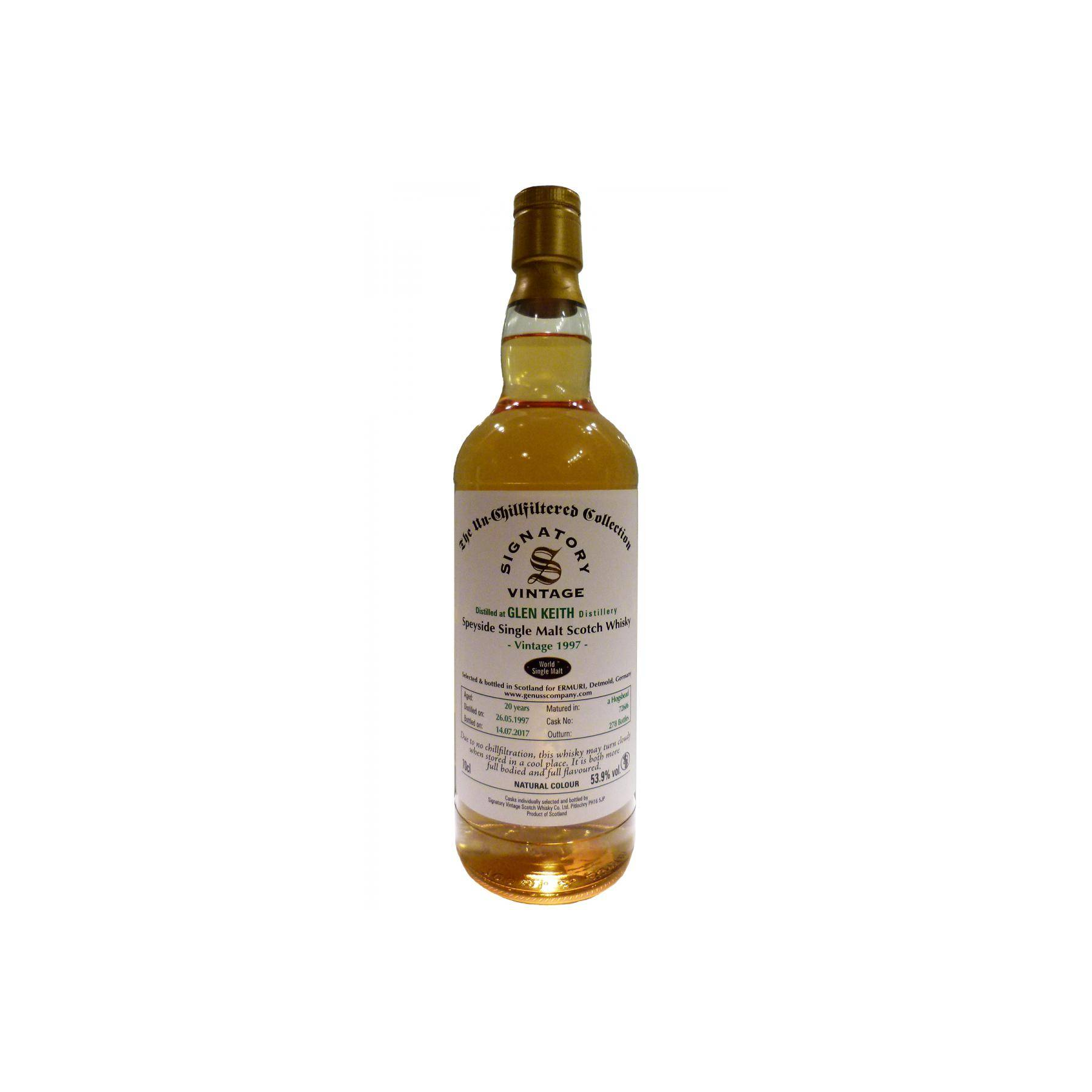 Glen Keith The Un-Chillfiltered Collection 1997 20 Years Single Malt Whisky