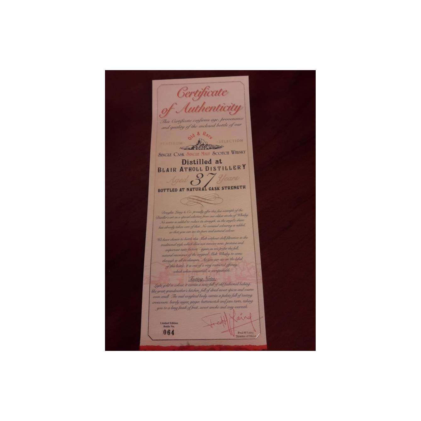 Blair Athol 1966 37 Years Single Malt Whisky 3