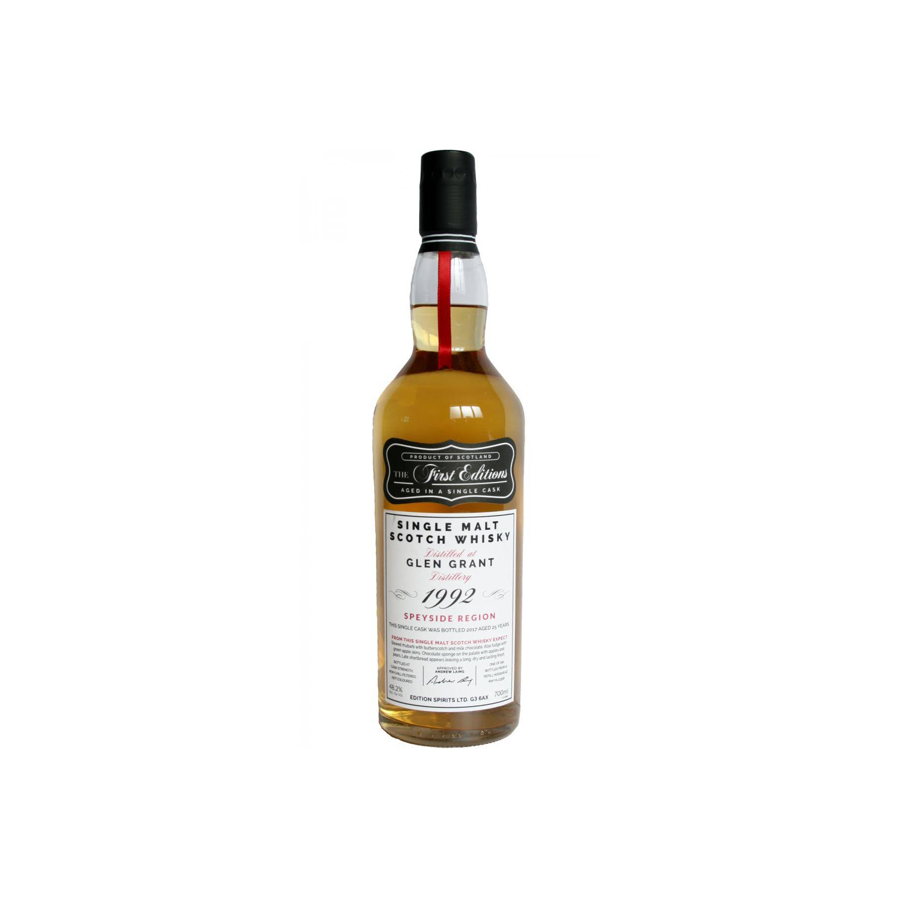Glen Grant The First Editions 1992 25 Years Single Malt Whisky