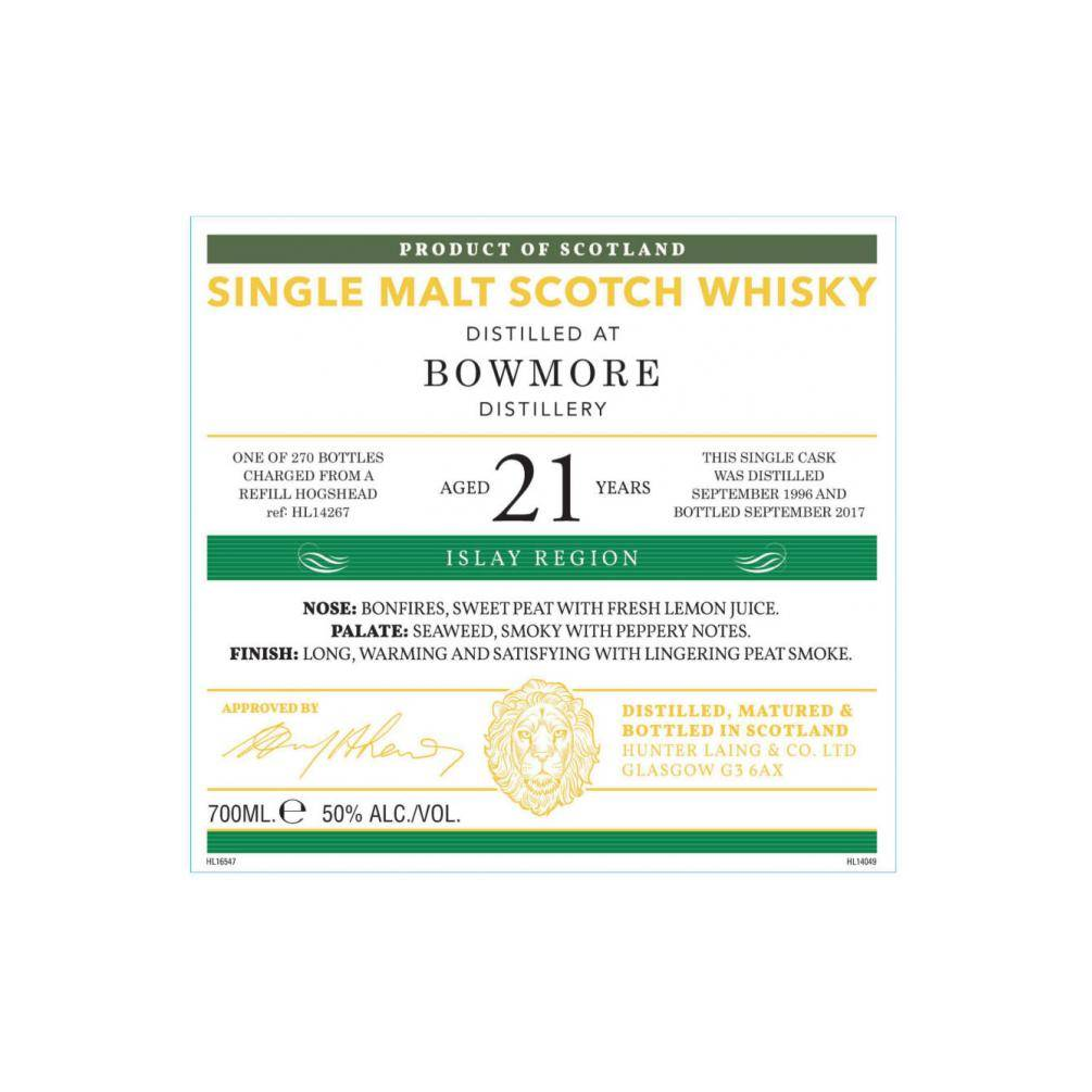 Bowmore Old Malt Cask 1996 21 Years Single Malt Whisky 2