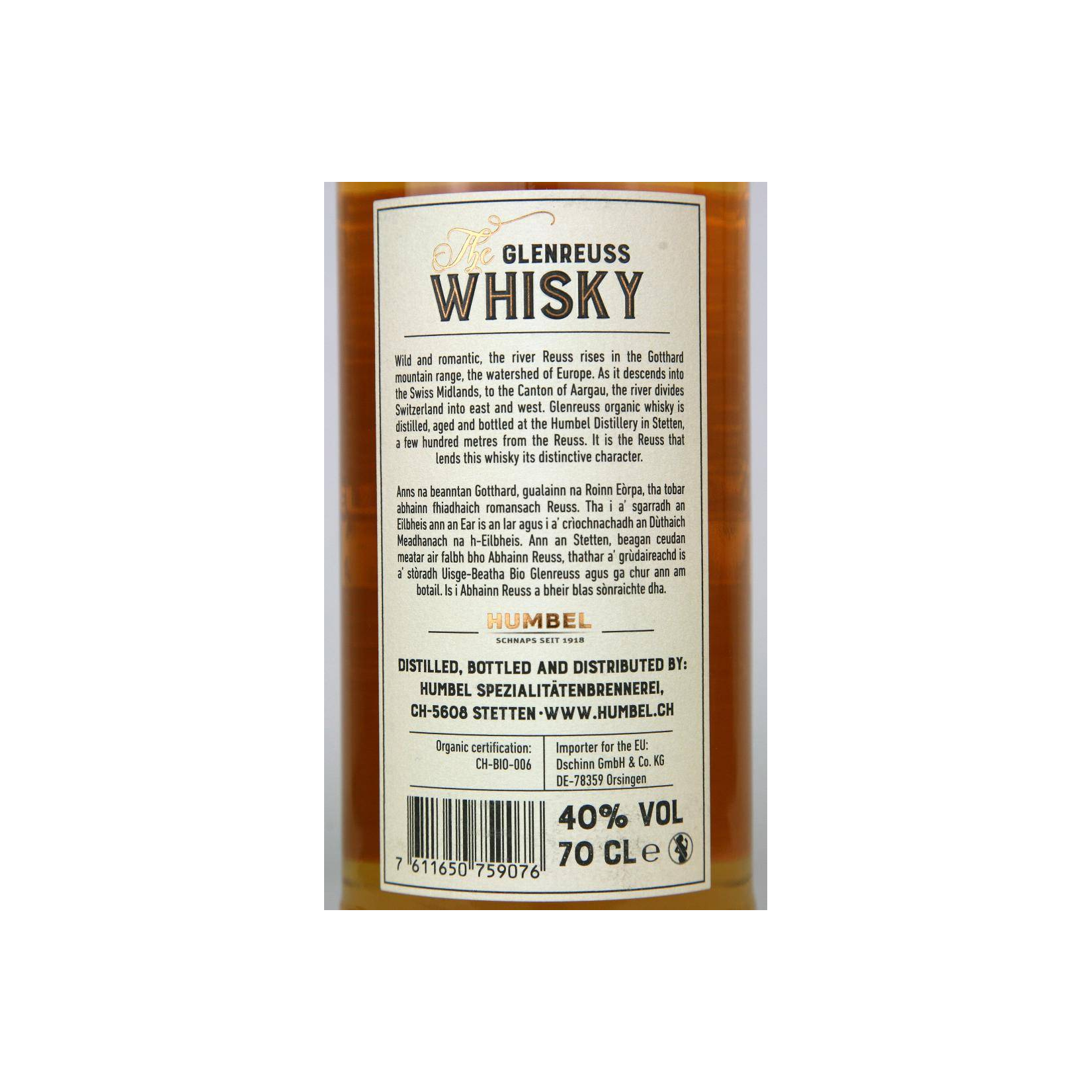 Humbel Distillery The Glenreuss Bio Whisky 3