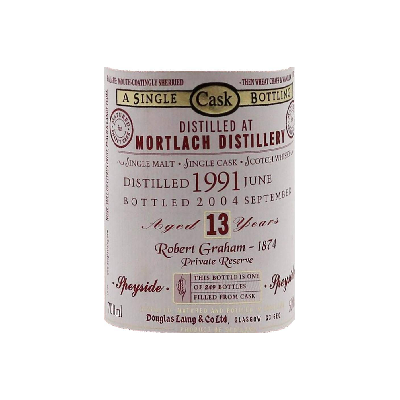 Mortlach 1991 13 Years Single Malt Whisky 2