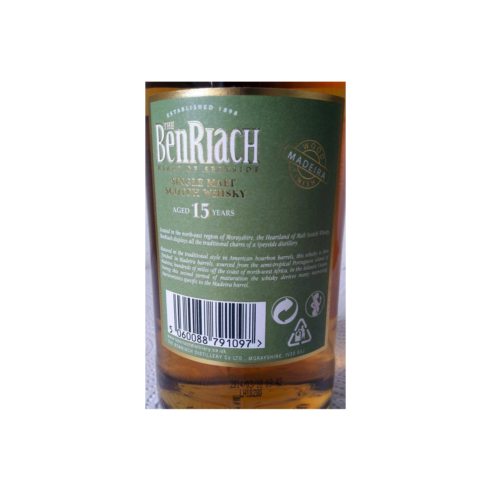BenRiach 15 Years Single Malt Whisky 3