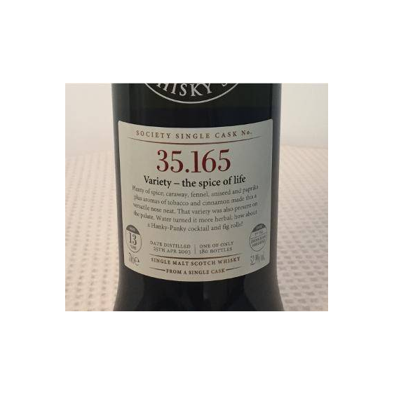 The Scotch Malt Whisky Society 2003 13 Years Single Malt Whisky 2