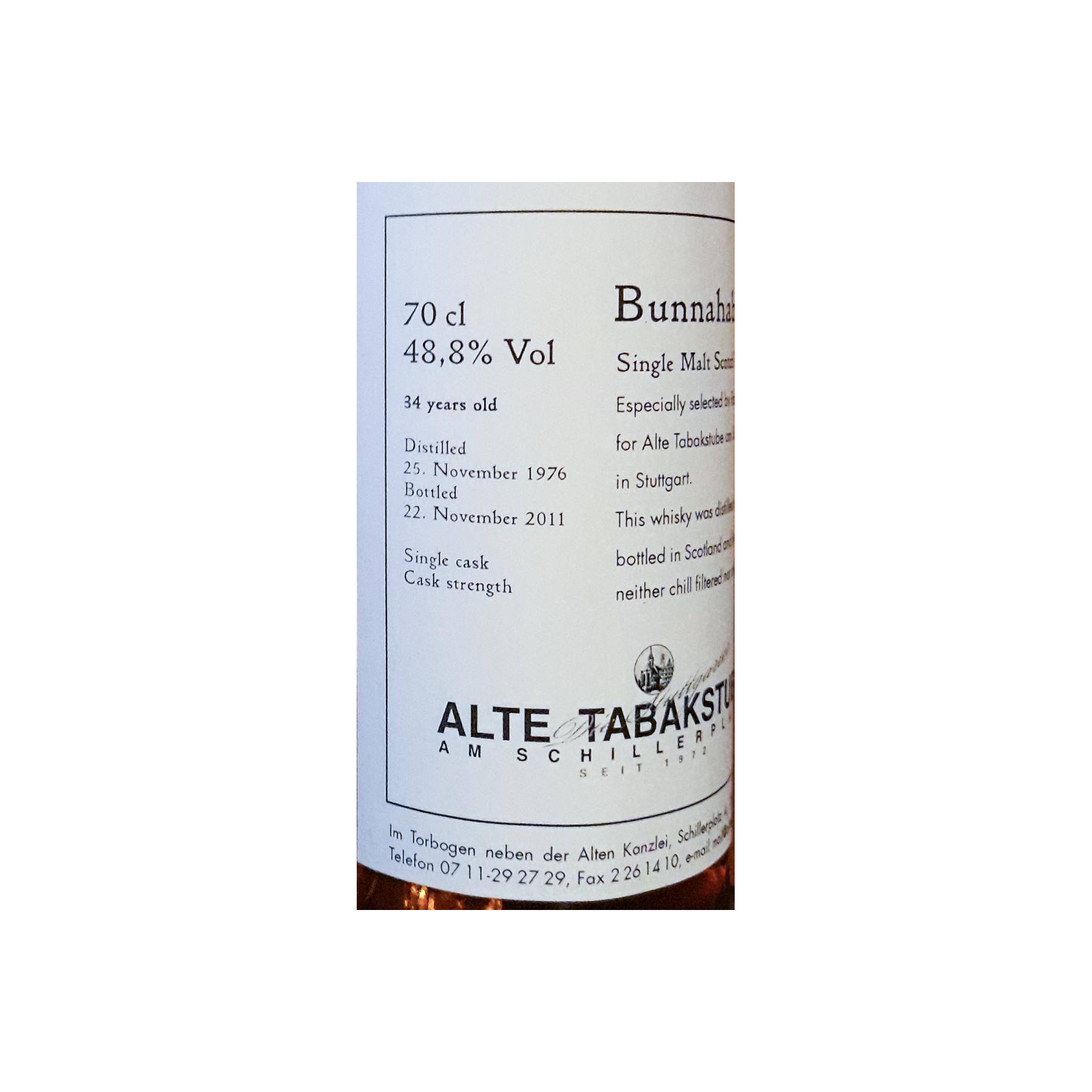 Bunnahabhain 1976 34 Years Single Malt Whisky 2