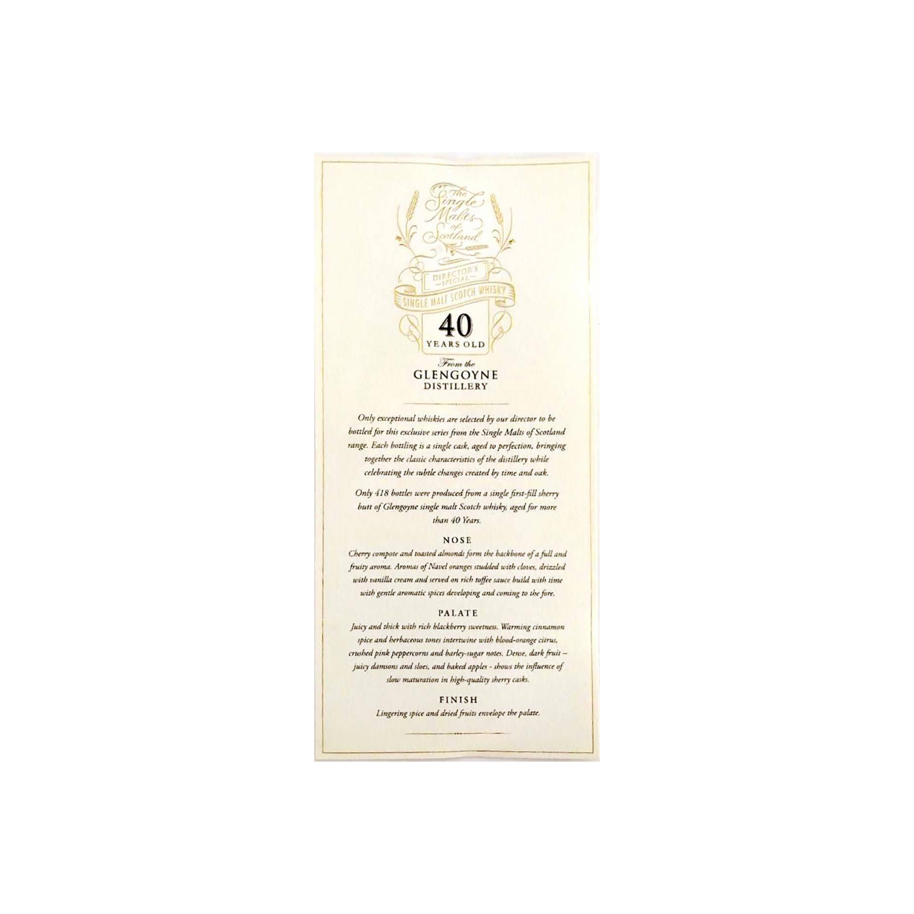 Glengoyne 40 Years Single Malt Whisky 3