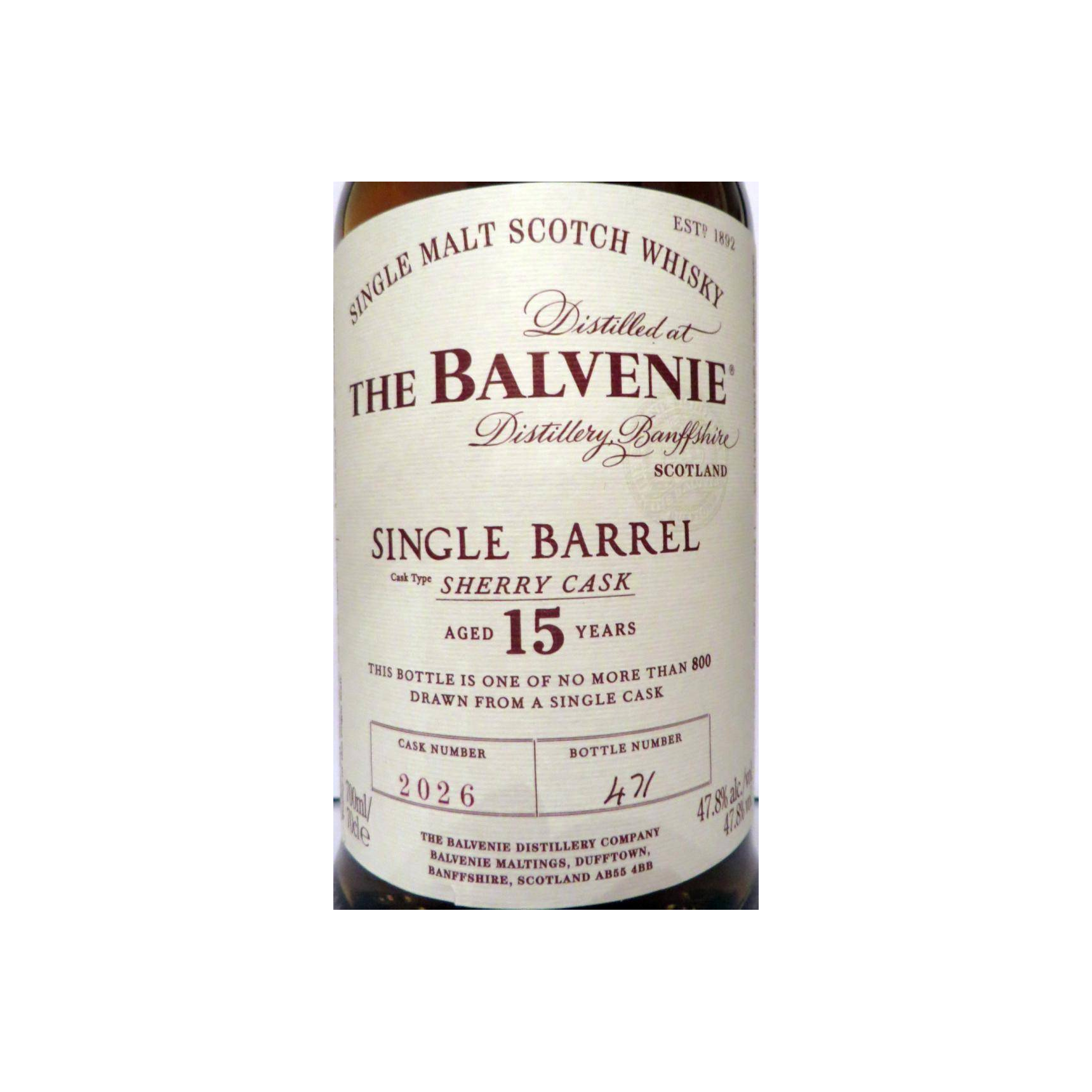 The Balvenie 15 Years Single Malt Whisky 2