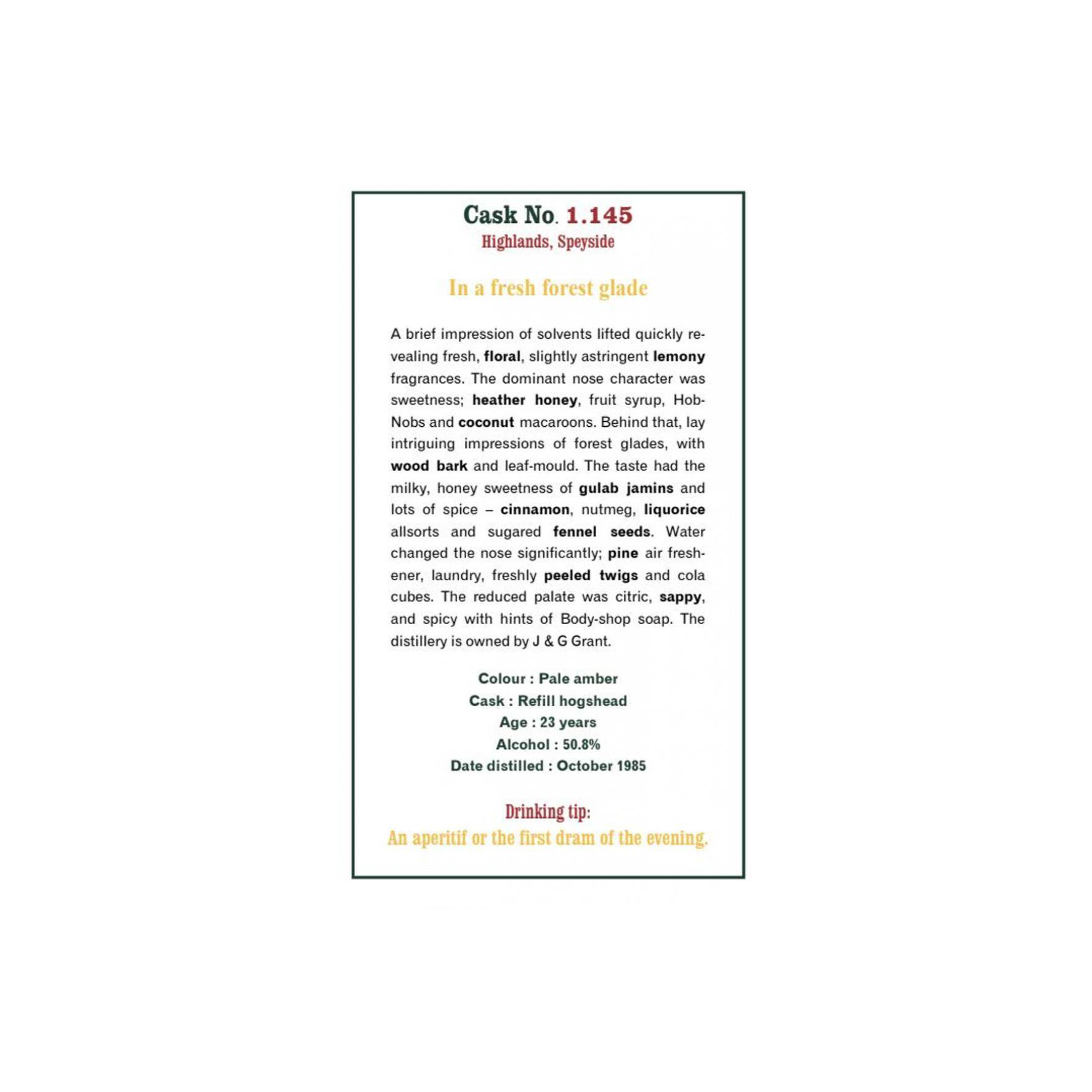The Scotch Malt Whisky Society 1985 23 Years Single Malt Whisky