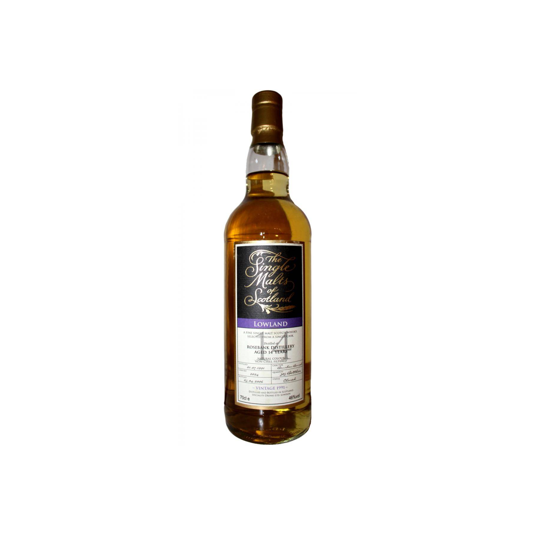 Rosebank The Single Malts of Scotland 1991 14 Years Single Malt Whisky