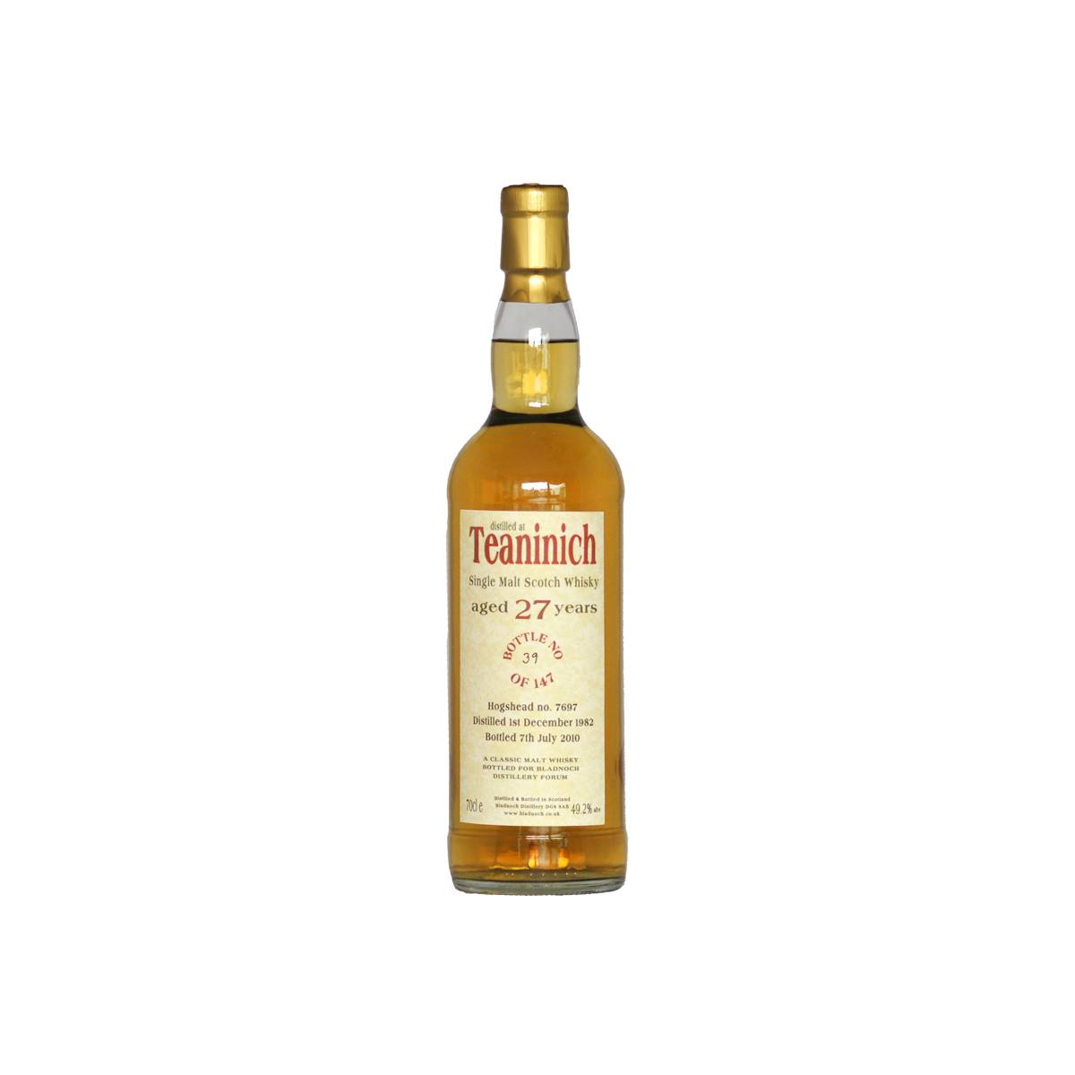 Teaninich 1982 27 Years Single Malt Whisky
